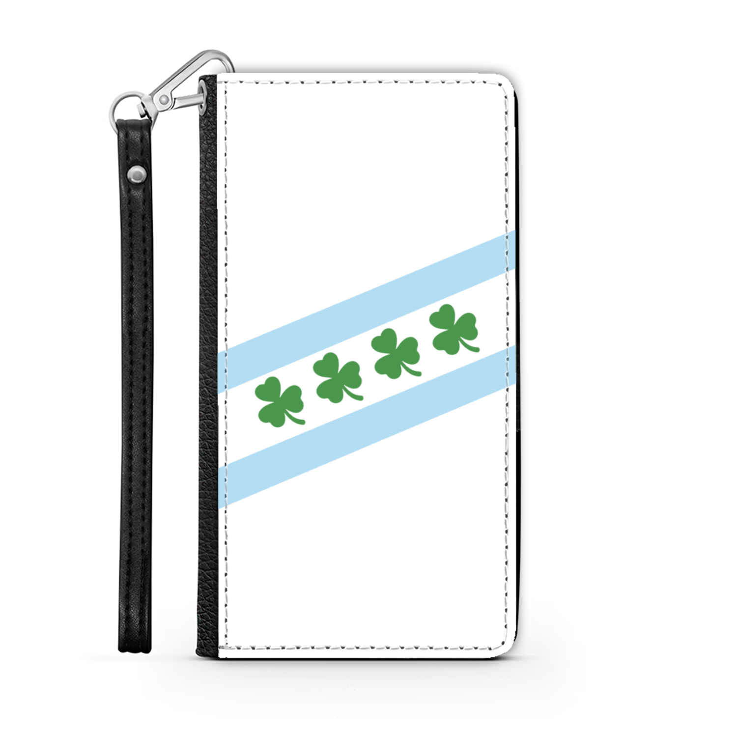 Chicago Flag Shamrock Wallet Phone Case
