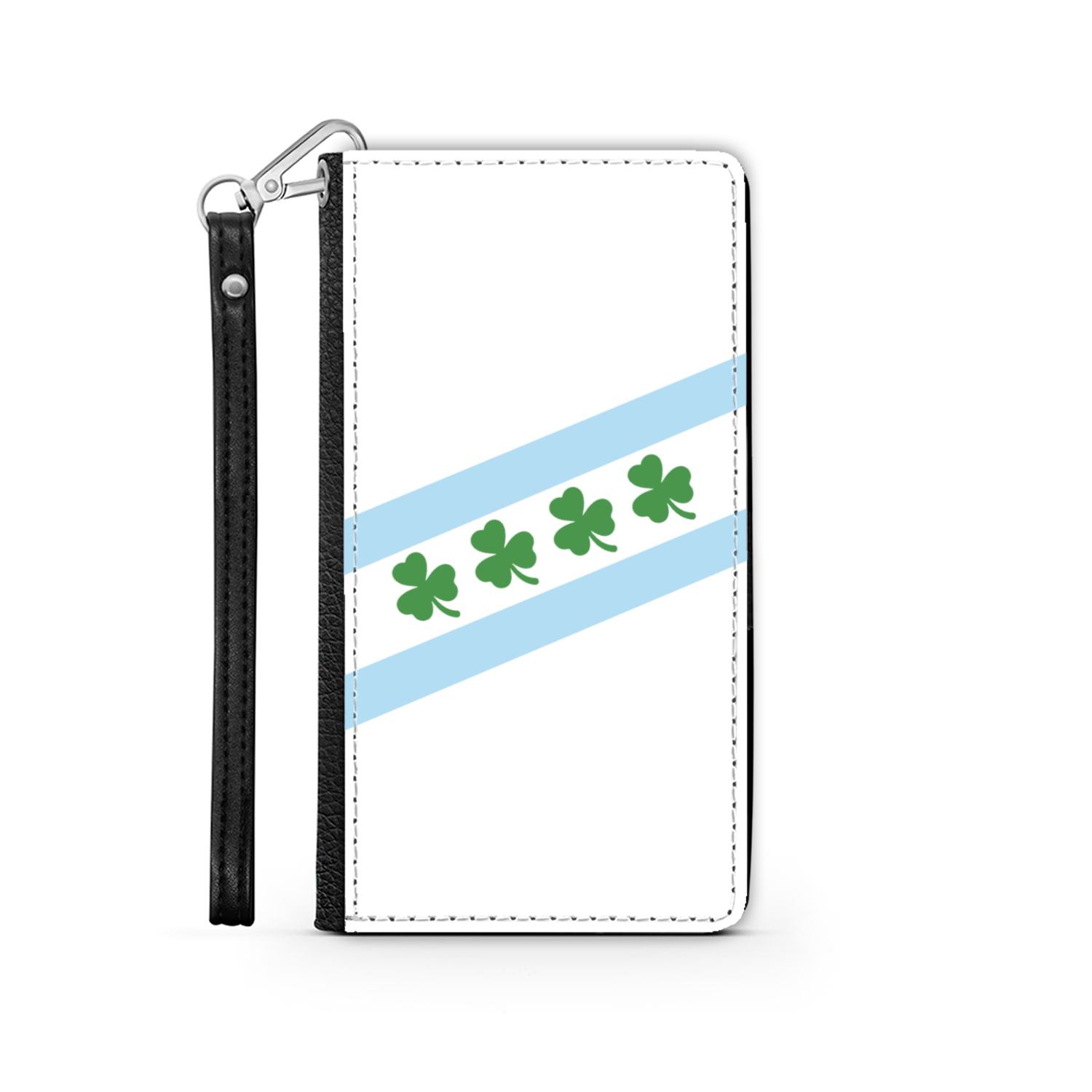 Chicago Flag Shamrock Wallet Phone Case