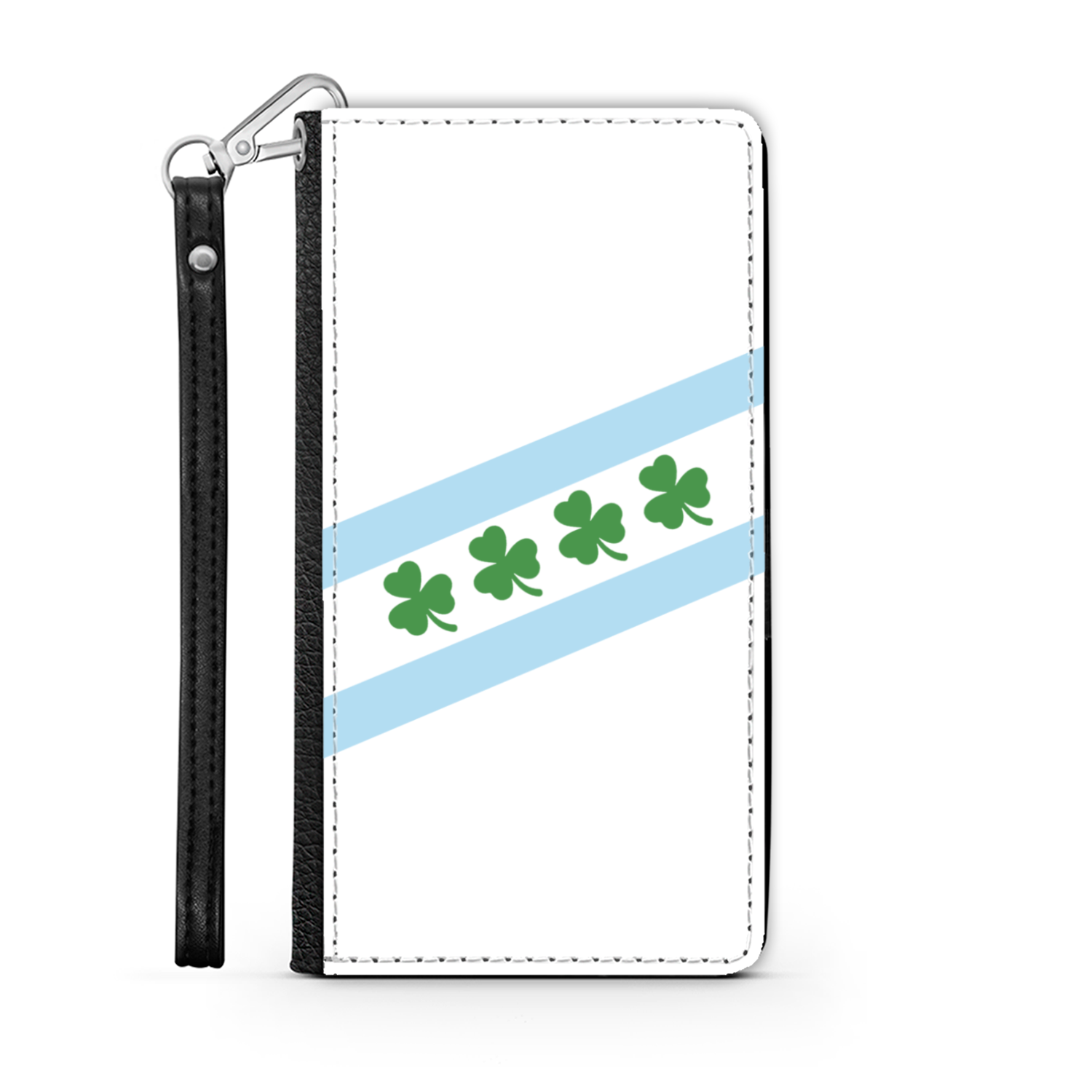 Chicago Flag Shamrock Wallet Phone Case