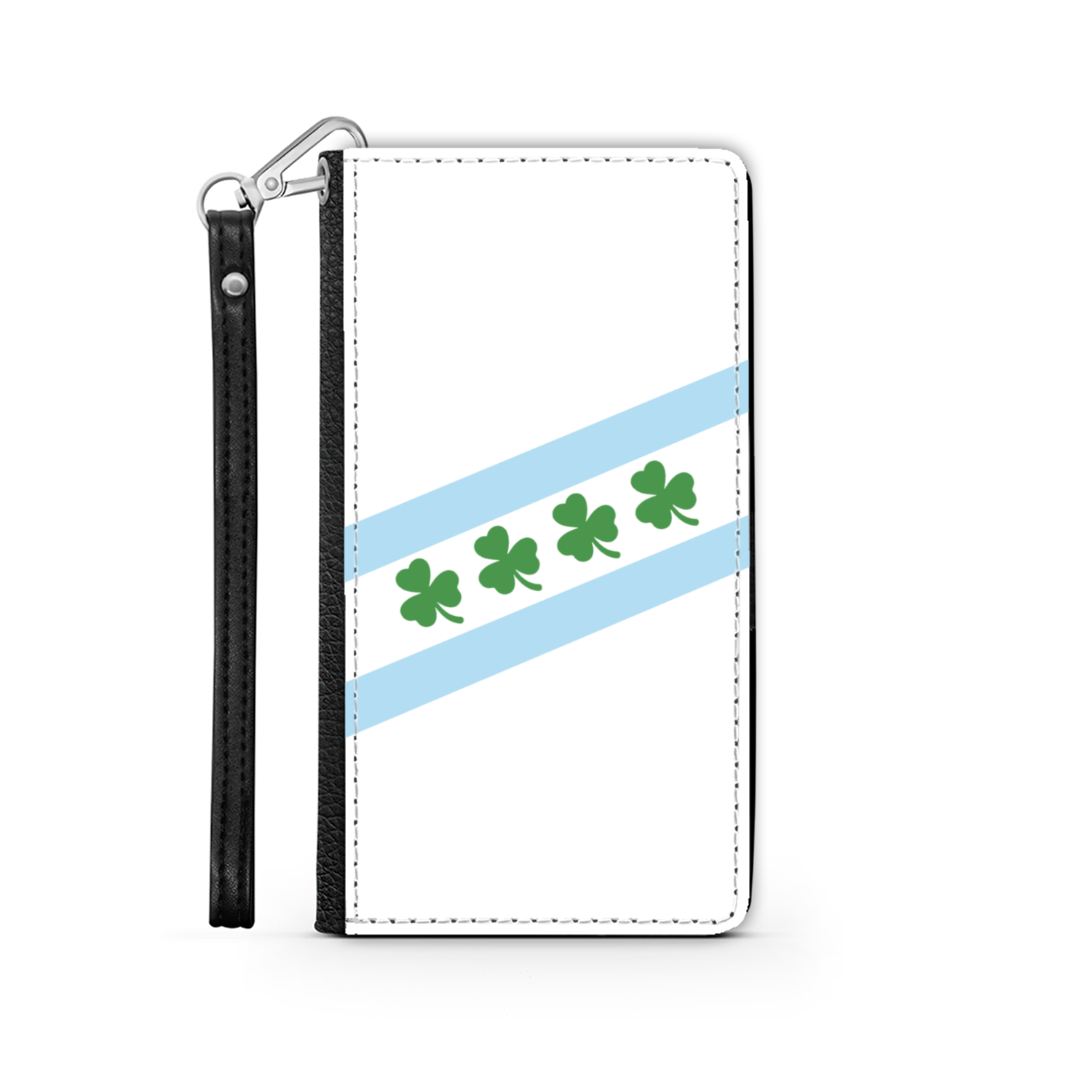 Chicago Flag Shamrock Wallet Phone Case