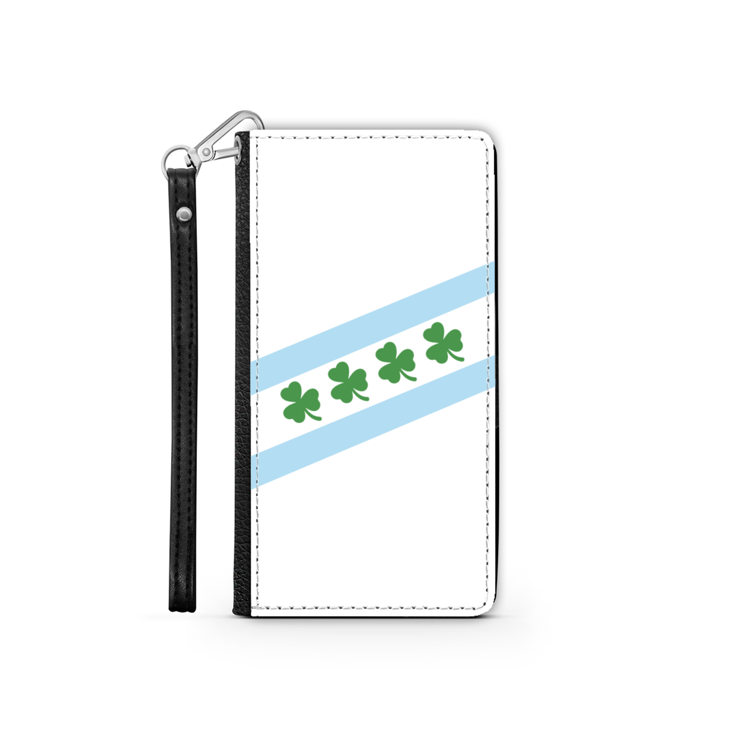 Chicago Flag Shamrock Wallet Phone Case