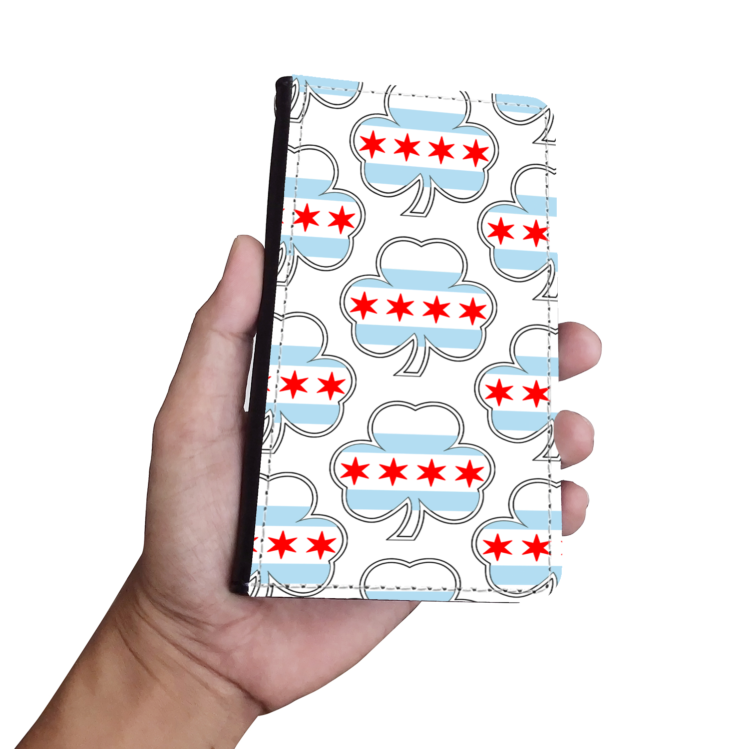 Chicago Flag Shamrock St. Patty's Wallet Phone Case