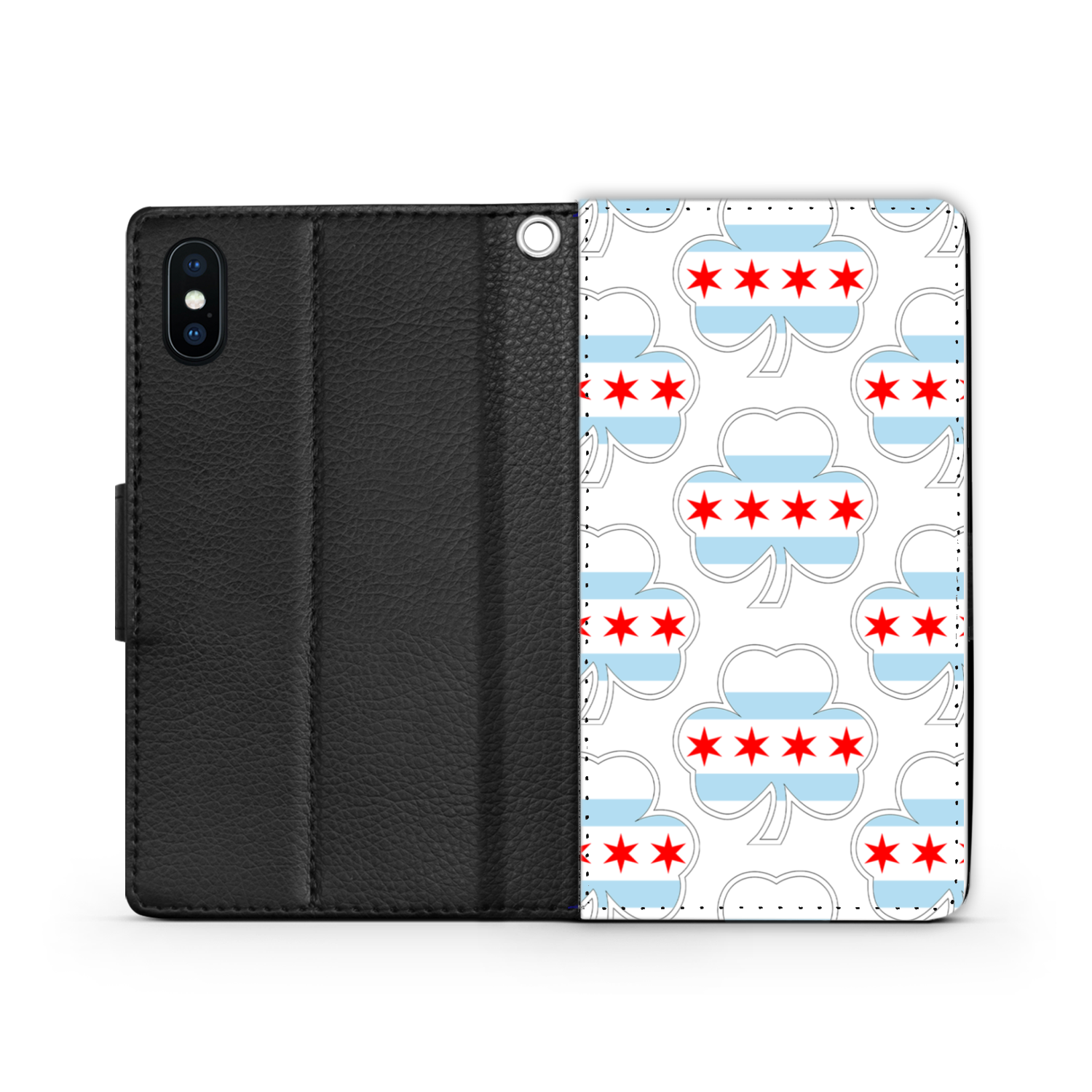 Chicago Flag Shamrock St. Patty's Wallet Phone Case