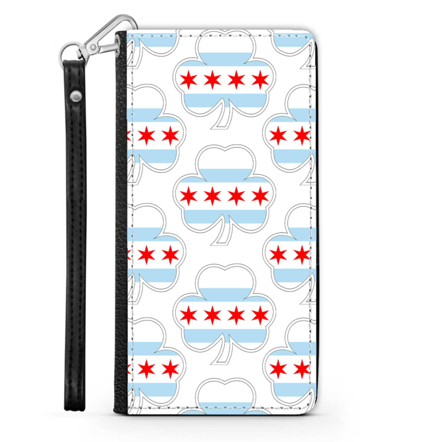 Chicago Flag Shamrock St. Patty's Wallet Phone Case