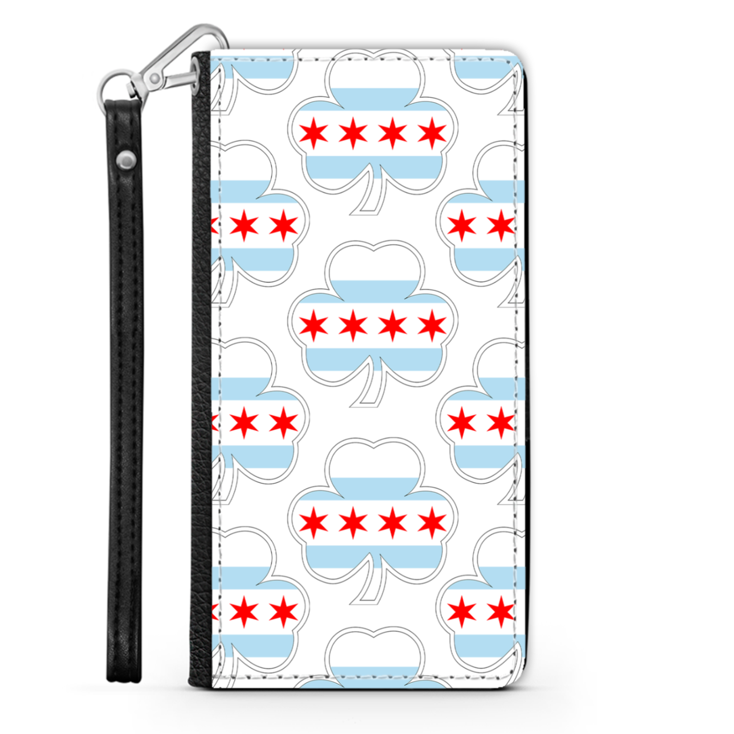 Chicago Flag Shamrock St. Patty's Wallet Phone Case