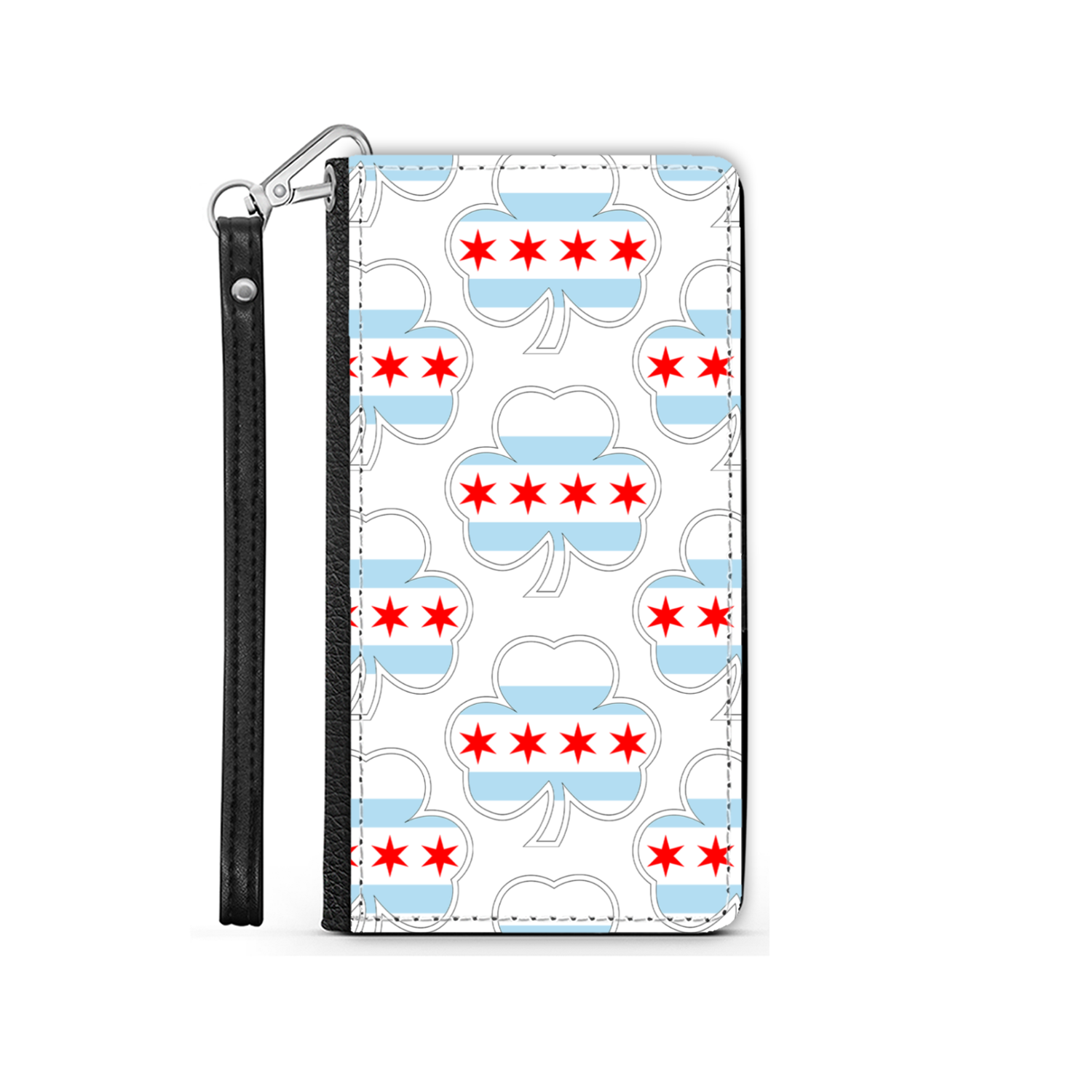 Chicago Flag Shamrock St. Patty's Wallet Phone Case