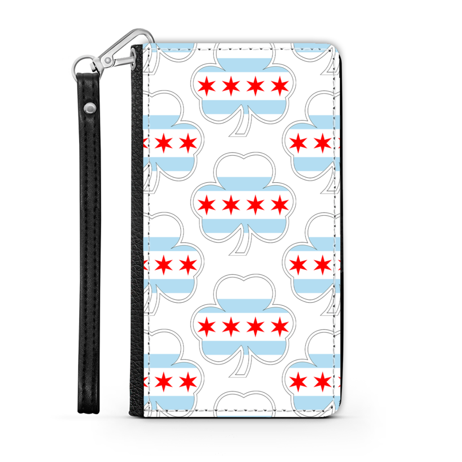 Chicago Flag Shamrock St. Patty's Wallet Phone Case