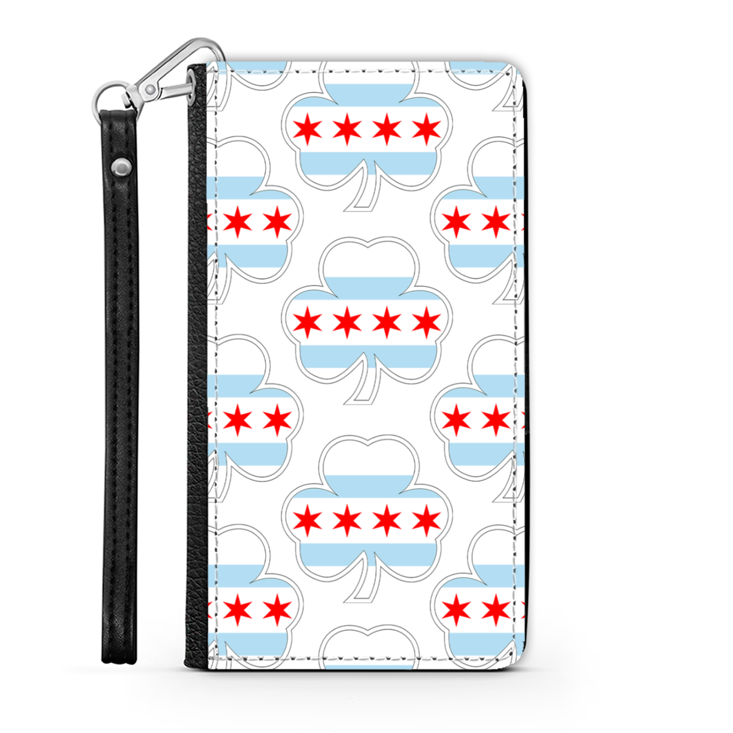 Chicago Flag Shamrock St. Patty's Wallet Phone Case