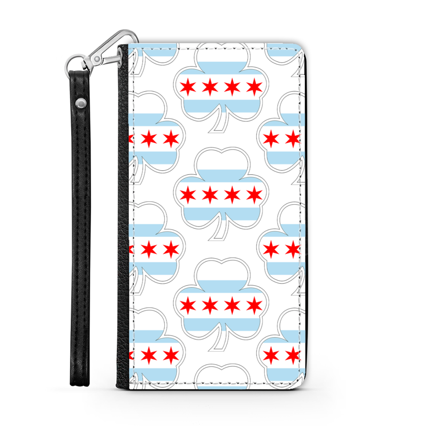 Chicago Flag Shamrock St. Patty's Wallet Phone Case