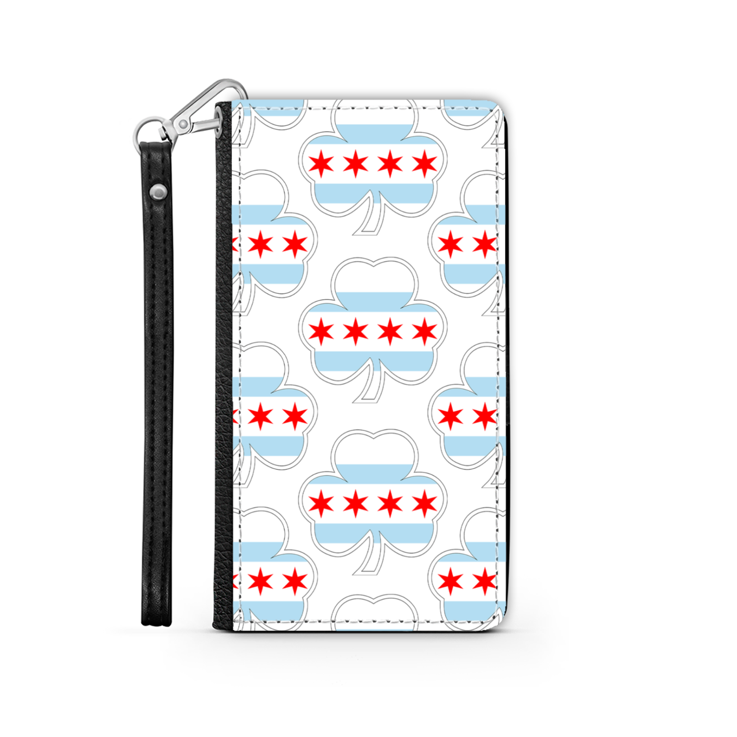 Chicago Flag Shamrock St. Patty's Wallet Phone Case