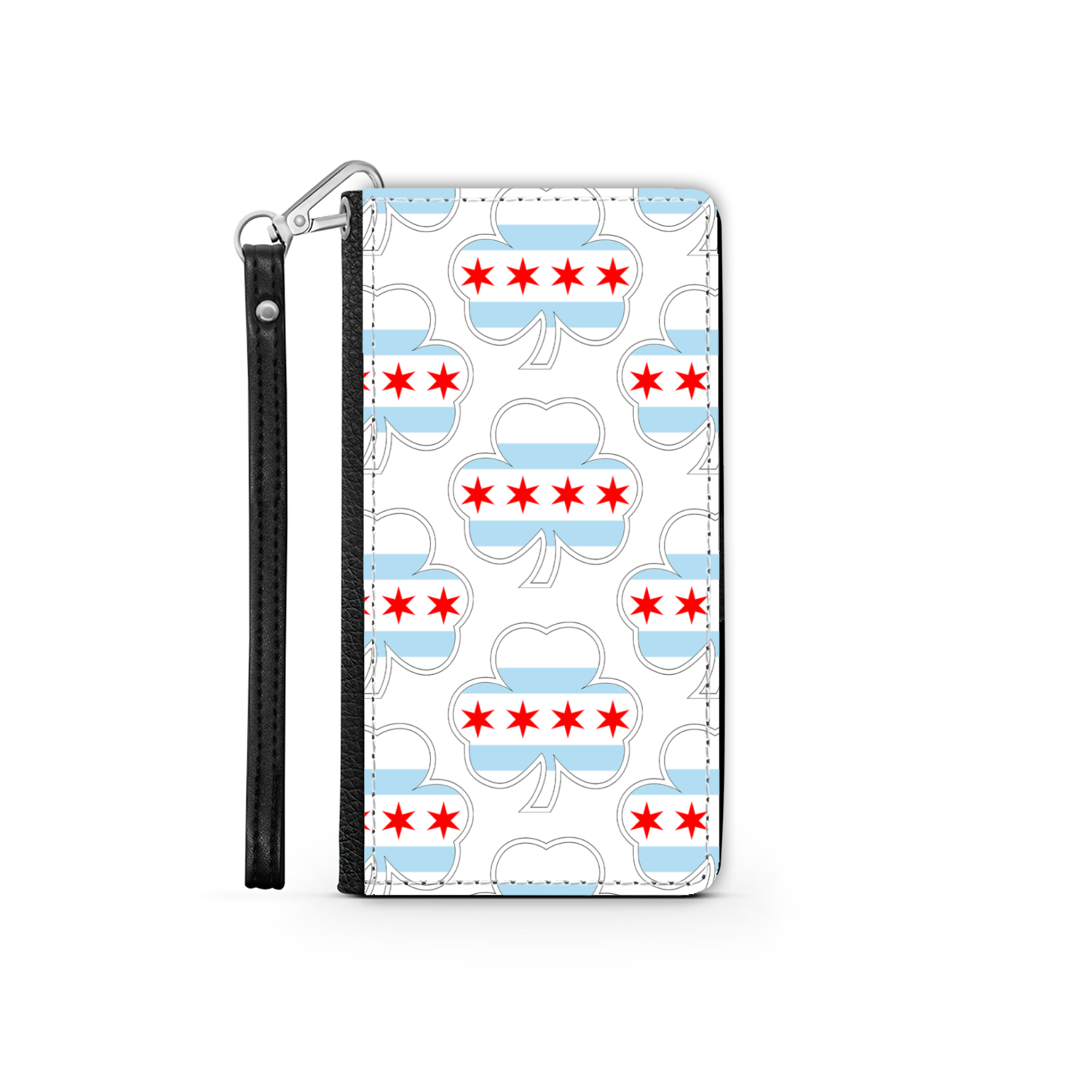 Chicago Flag Shamrock St. Patty's Wallet Phone Case