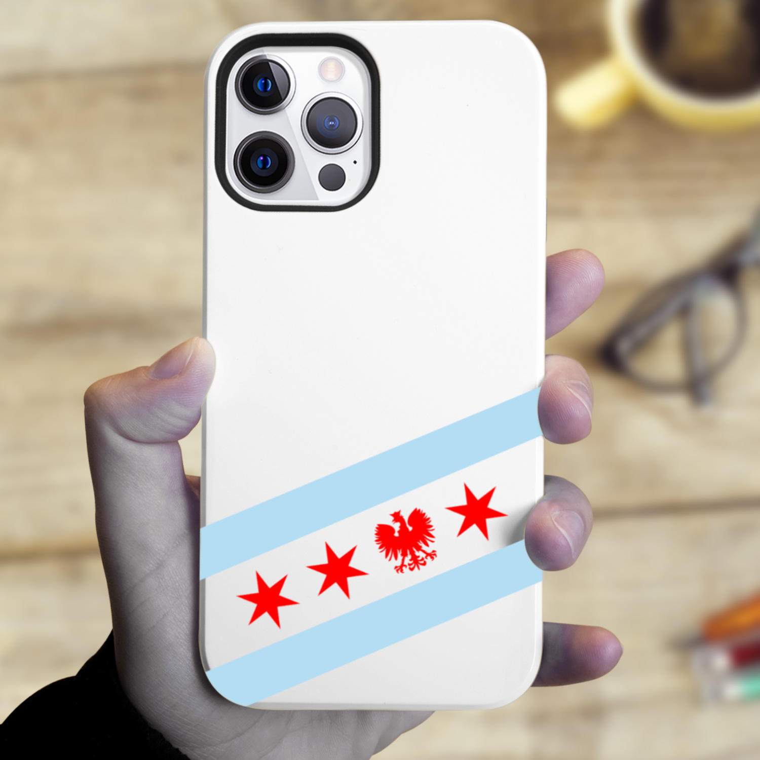 Chicago Flag Polish Single Eagle Tough Phone Case