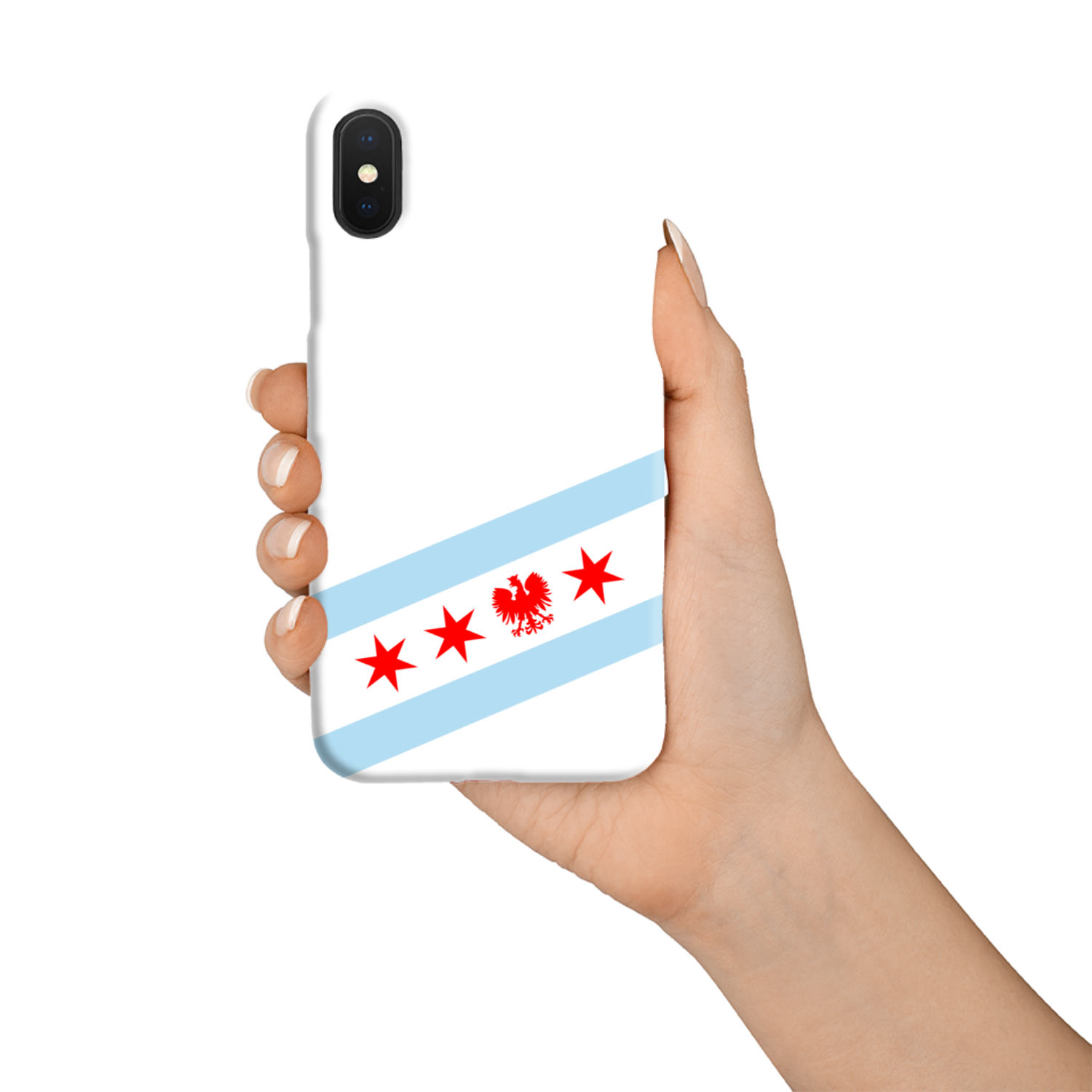 Chicago Flag Polish Single Eagle Tough Phone Case