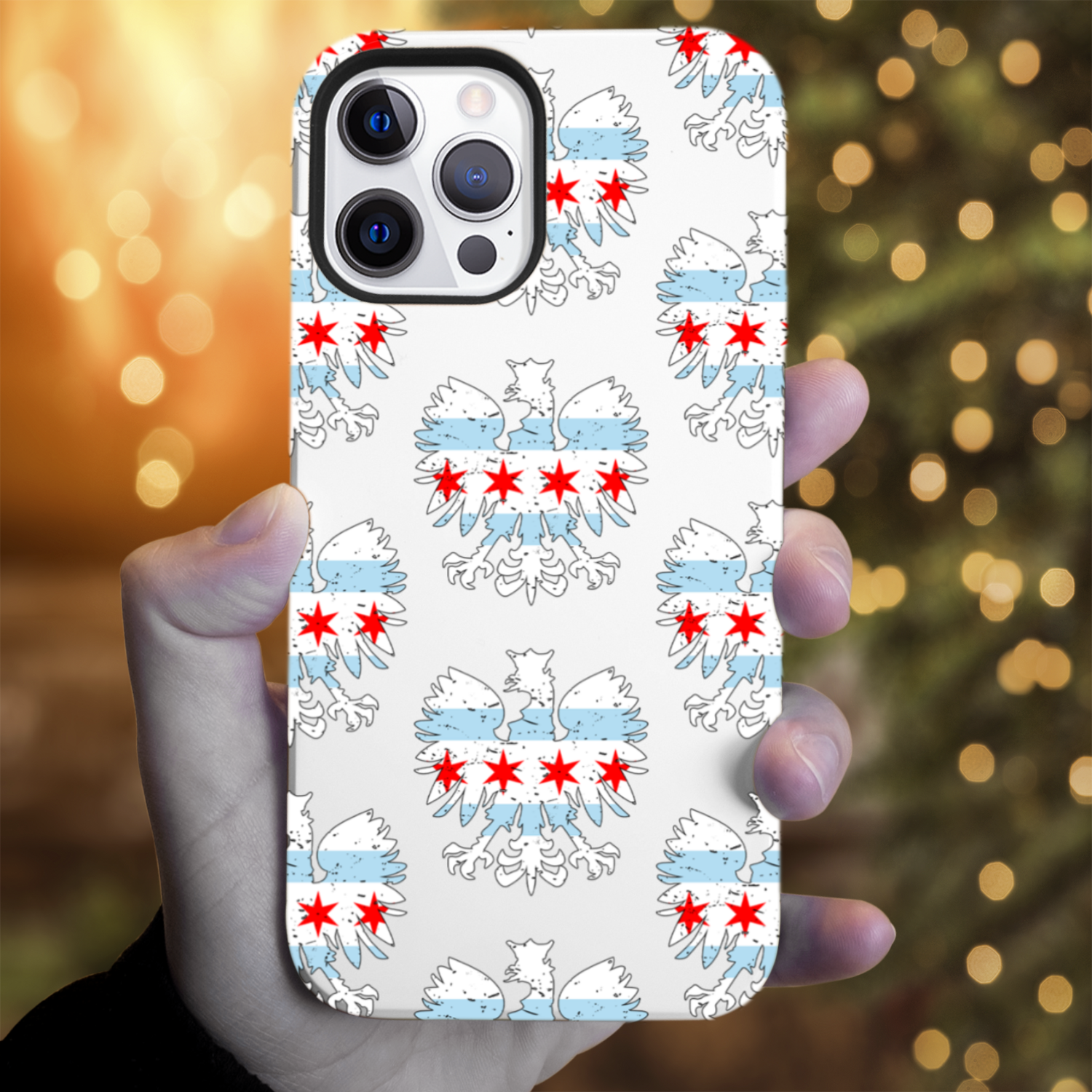 Chicago Flag Polish Eagle Tough Phone Case