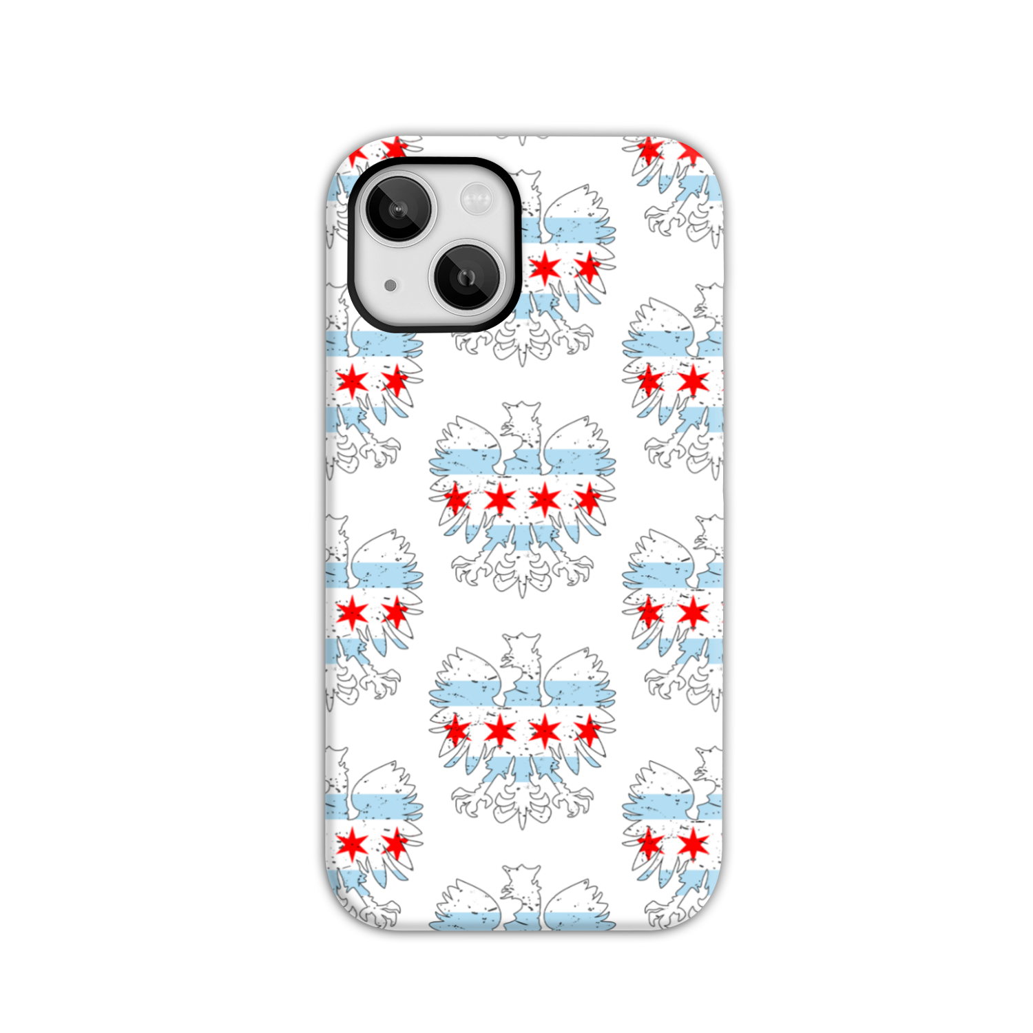 Chicago Flag Polish Eagle Tough Phone Case