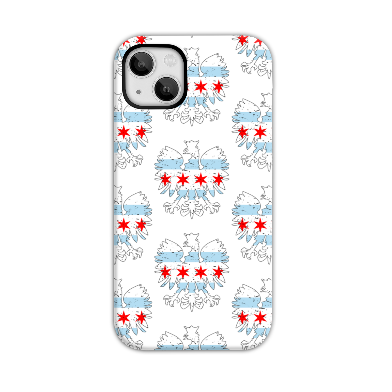Chicago Flag Polish Eagle Tough Phone Case