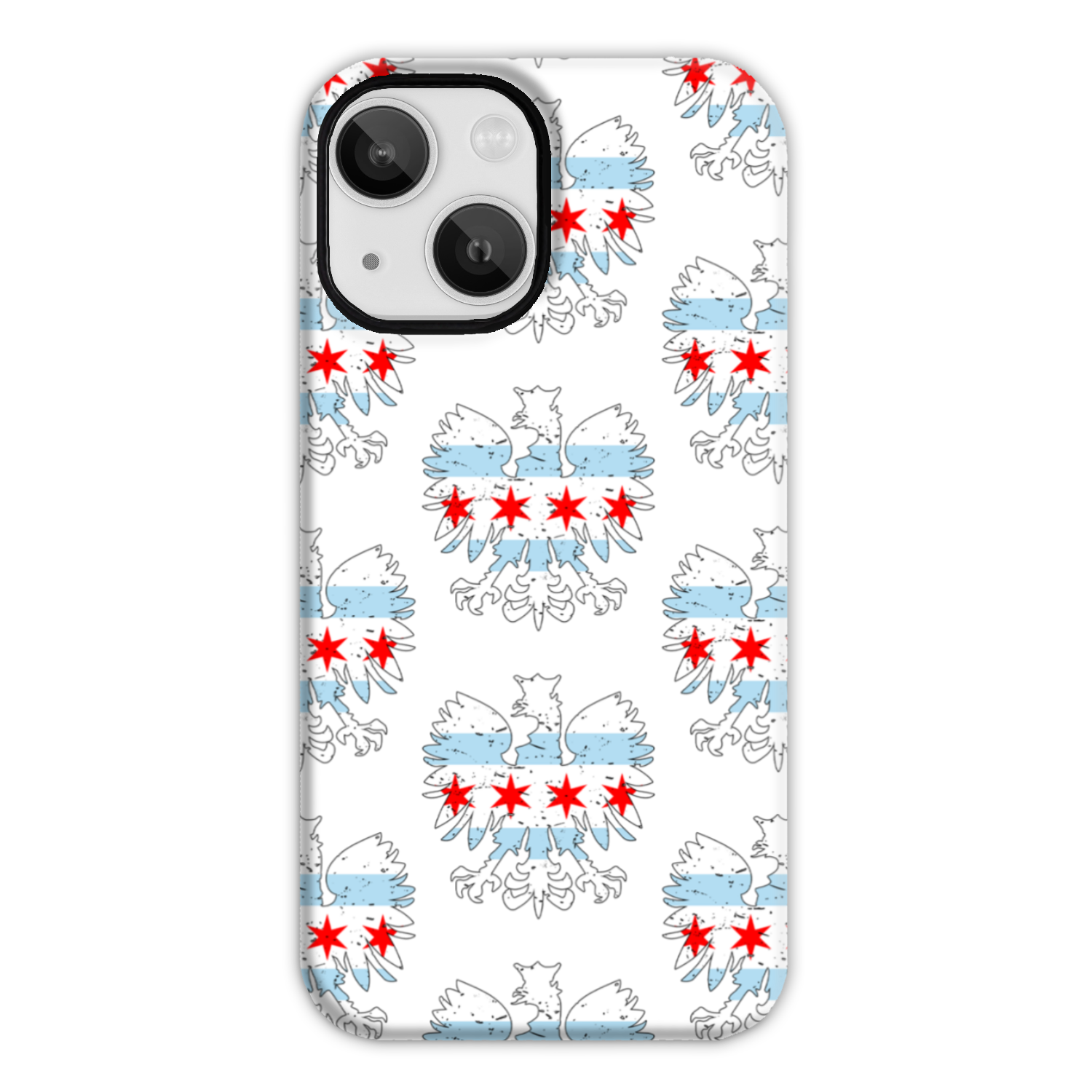 Chicago Flag Polish Eagle Tough Phone Case