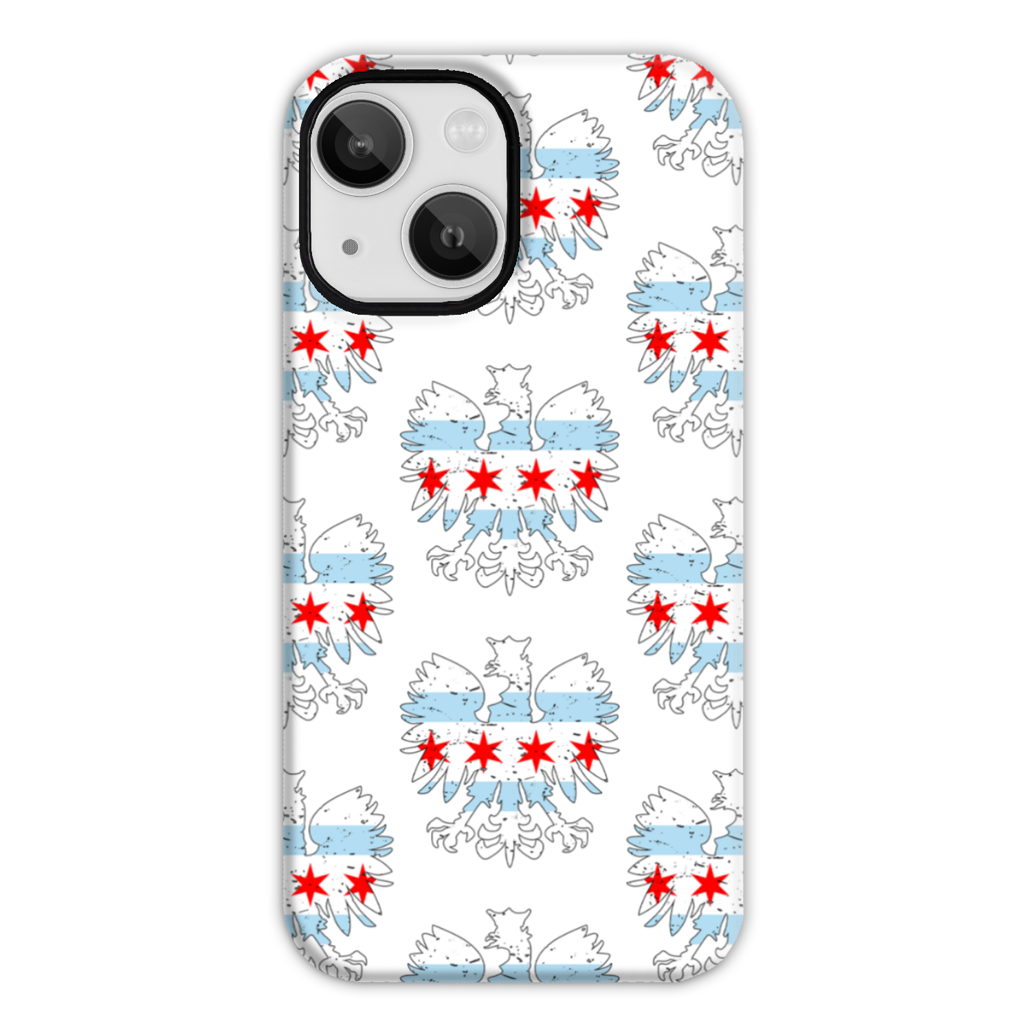 Chicago Flag Polish Eagle Tough Phone Case