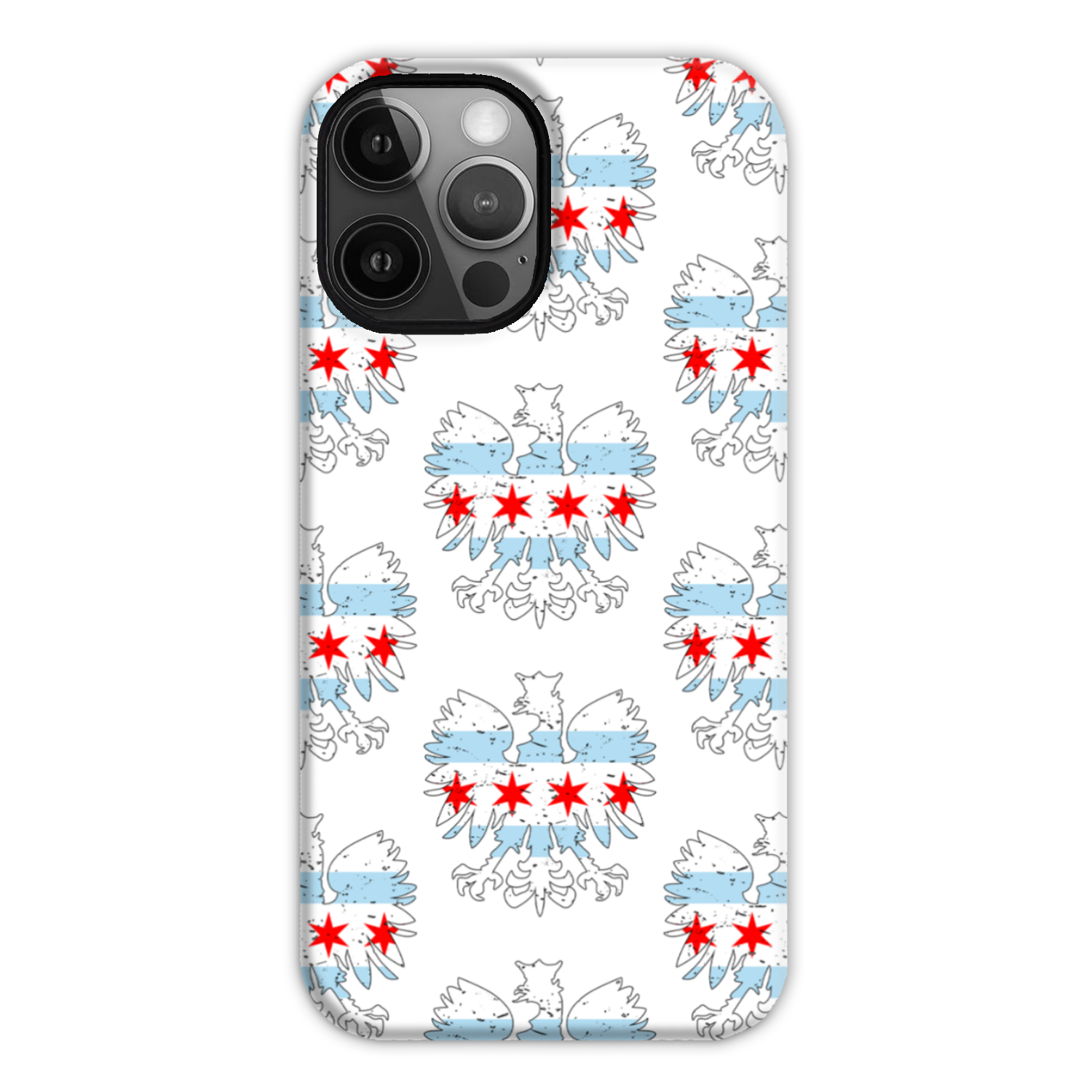 Chicago Flag Polish Eagle Tough Phone Case