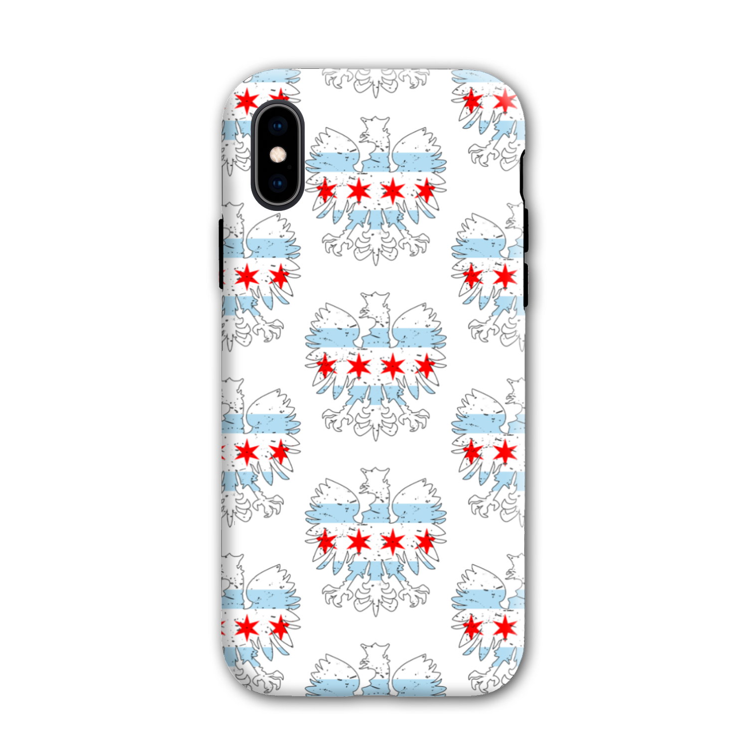 Chicago Flag Polish Eagle Tough Phone Case