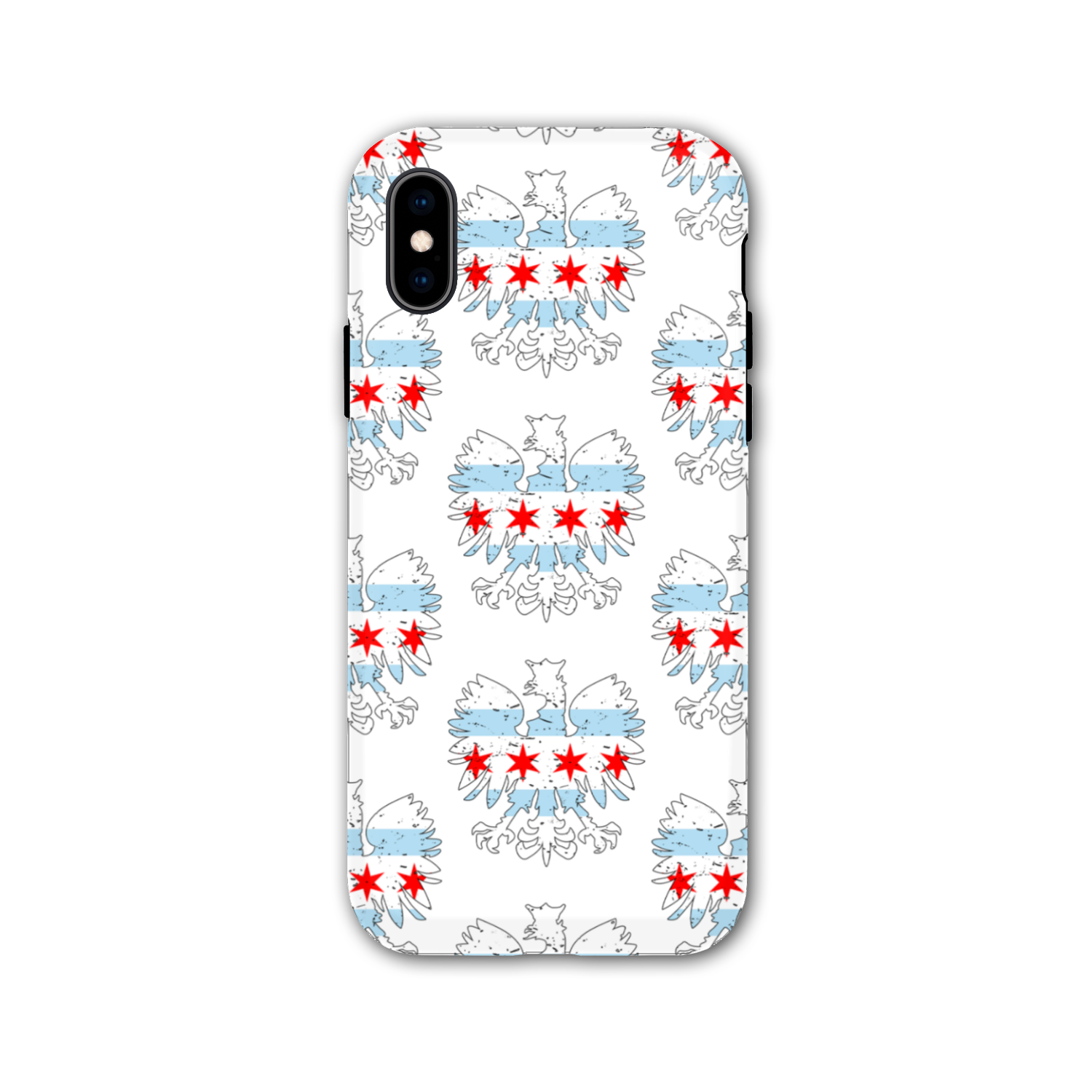 Chicago Flag Polish Eagle Tough Phone Case