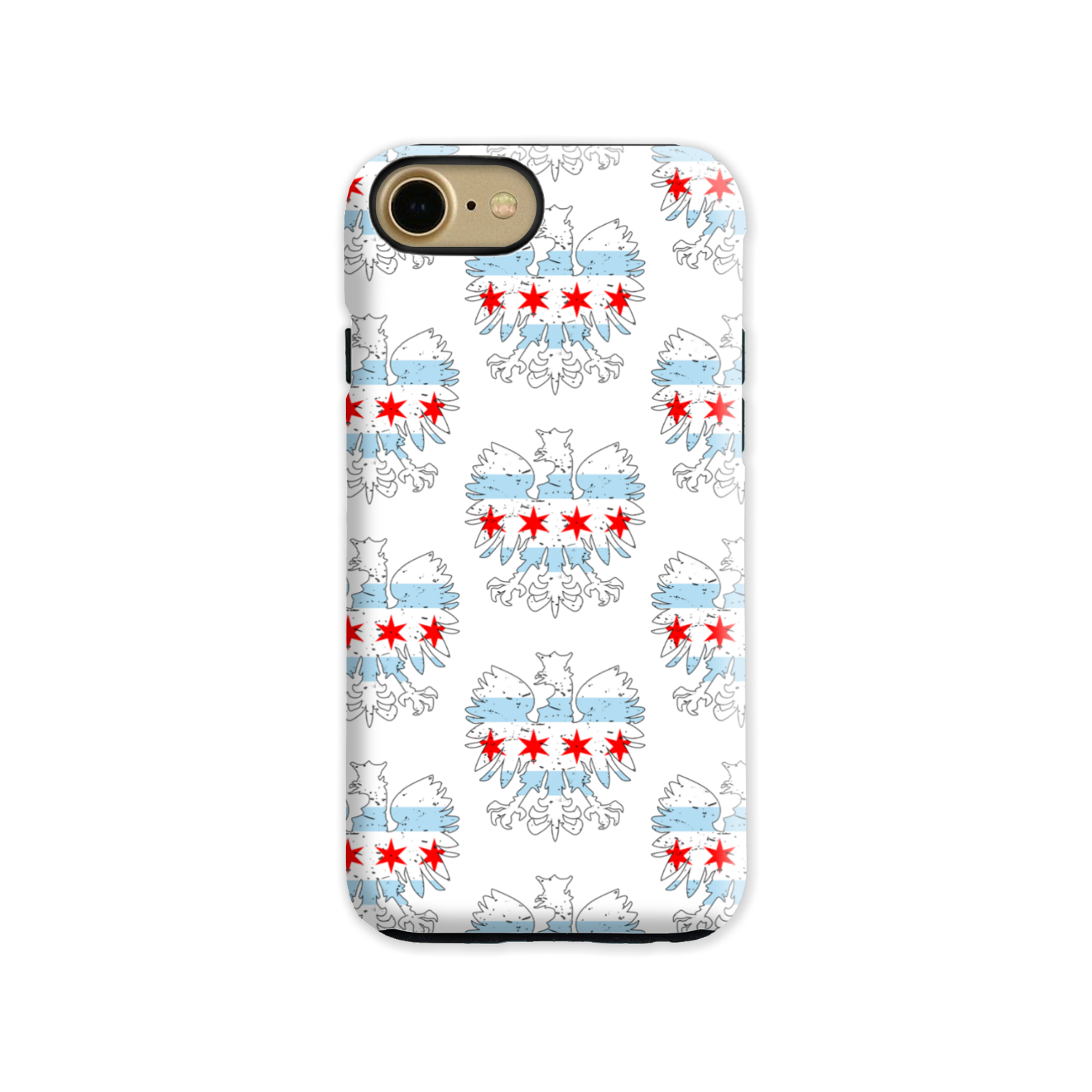 Chicago Flag Polish Eagle Tough Phone Case