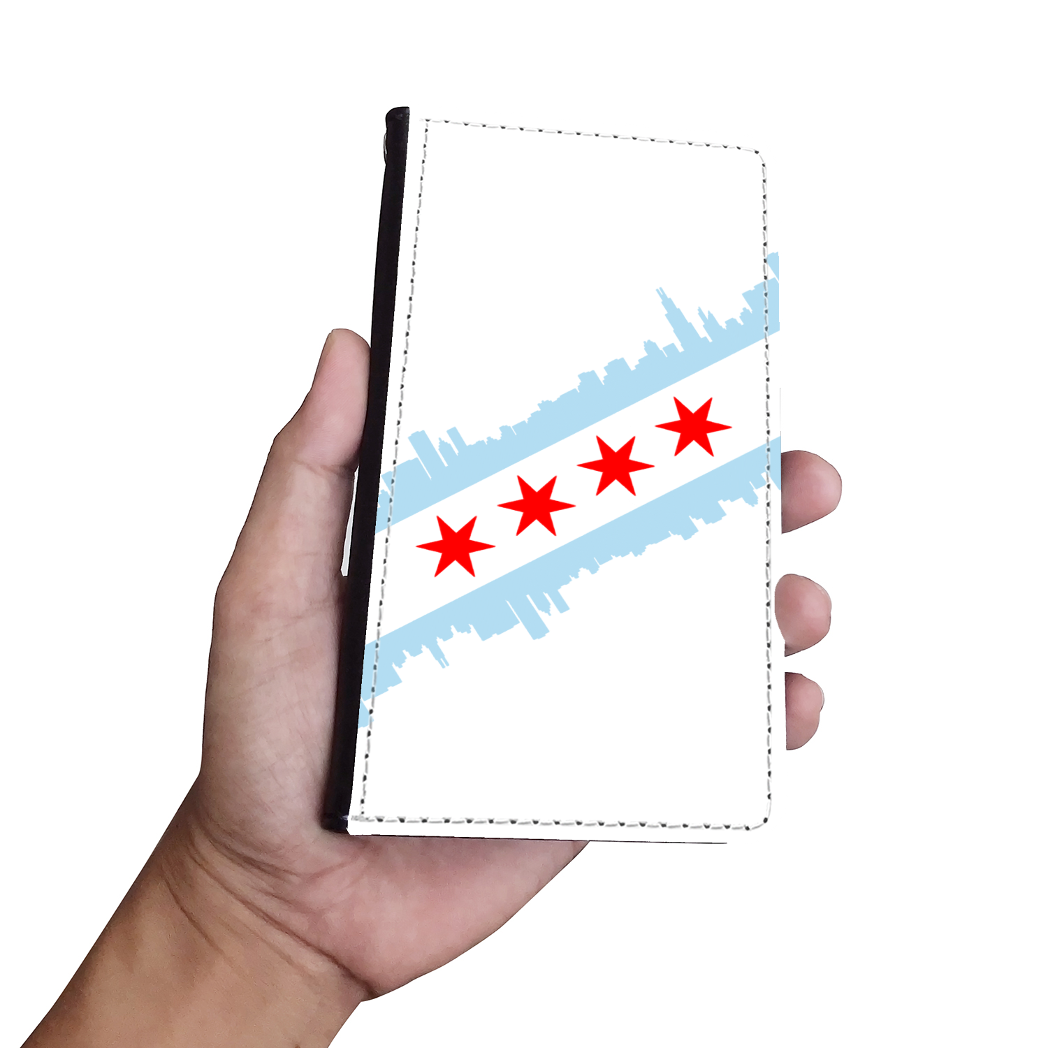 Chicago Skyline Flag Wallet Phone Case