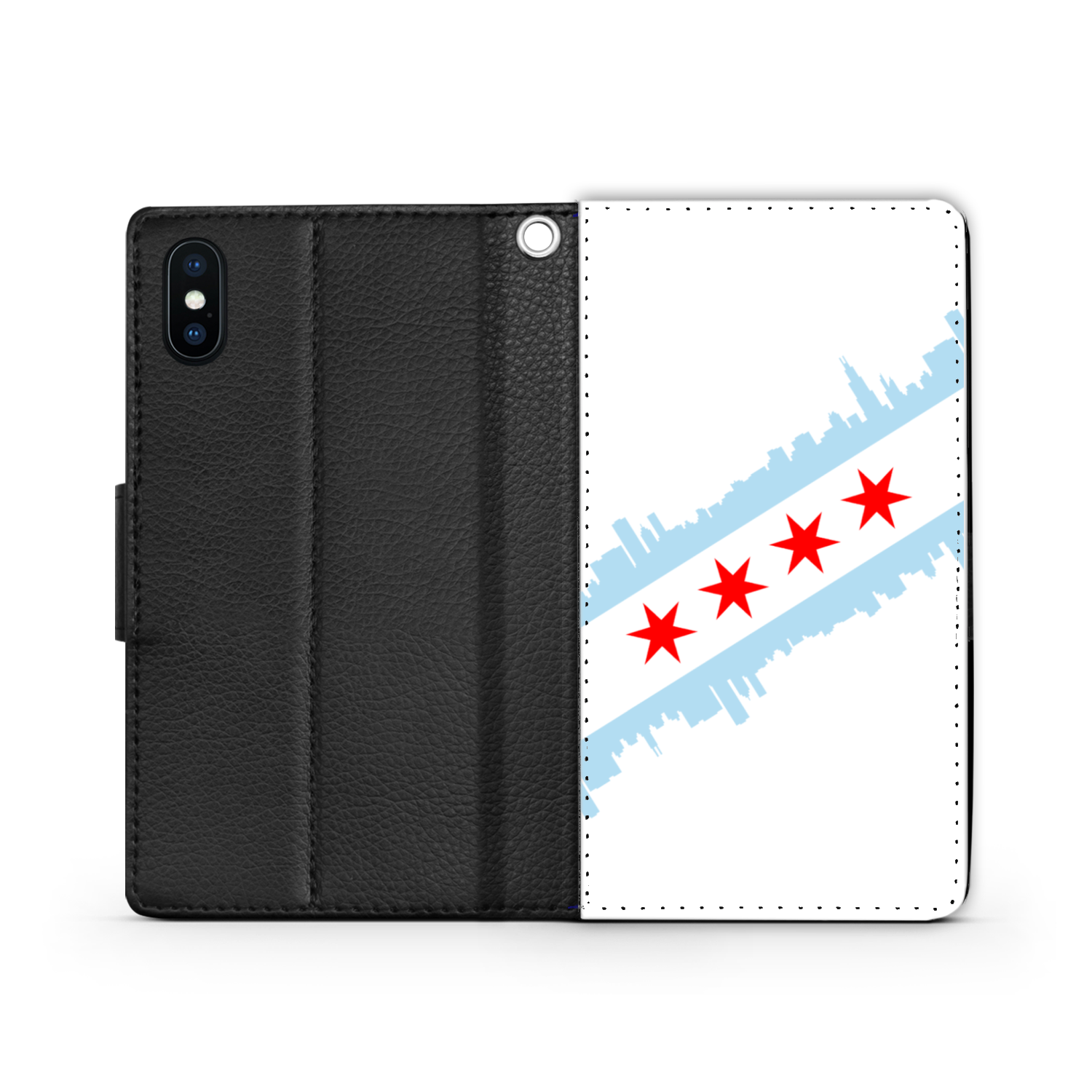 Chicago Skyline Flag Wallet Phone Case