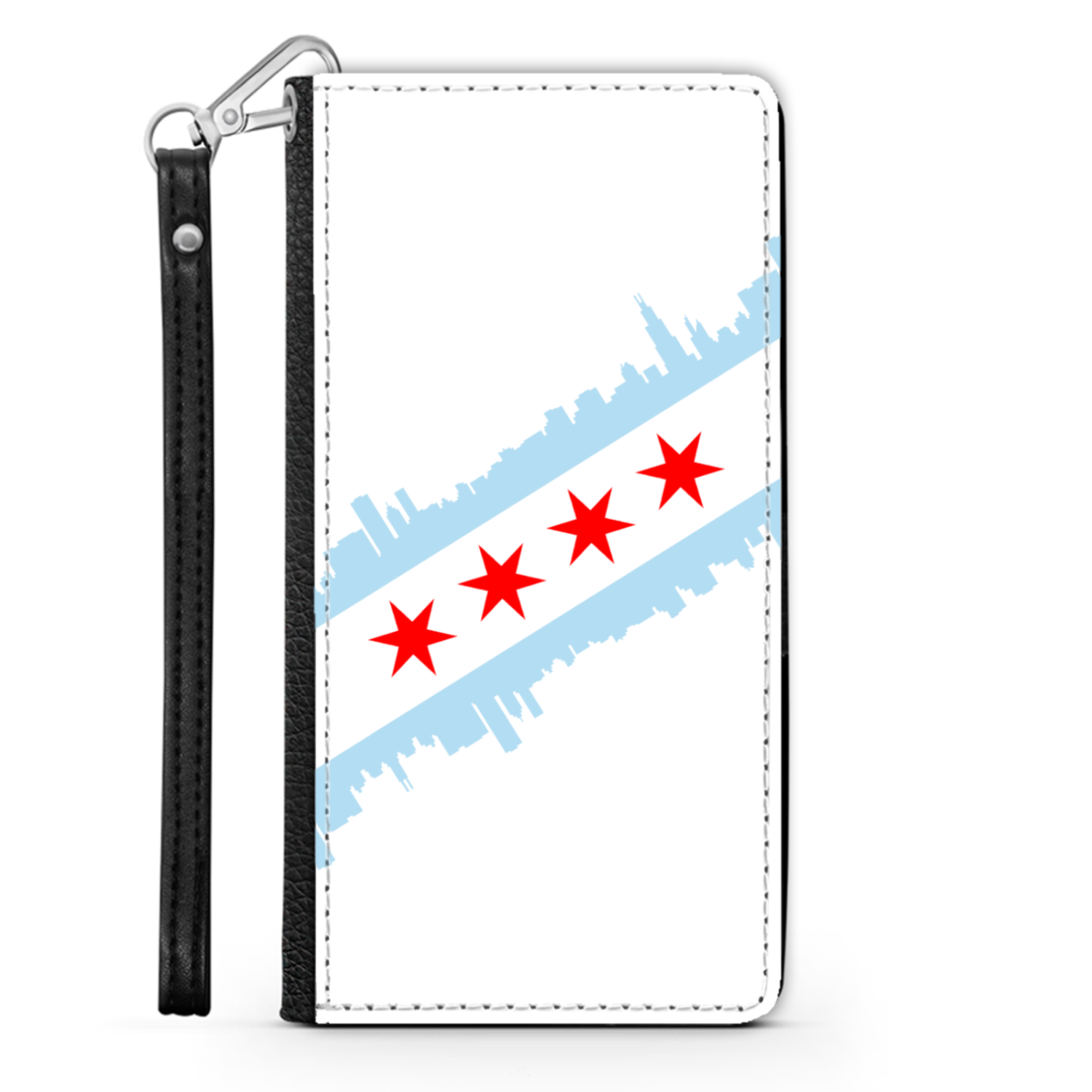 Chicago Skyline Flag Wallet Phone Case