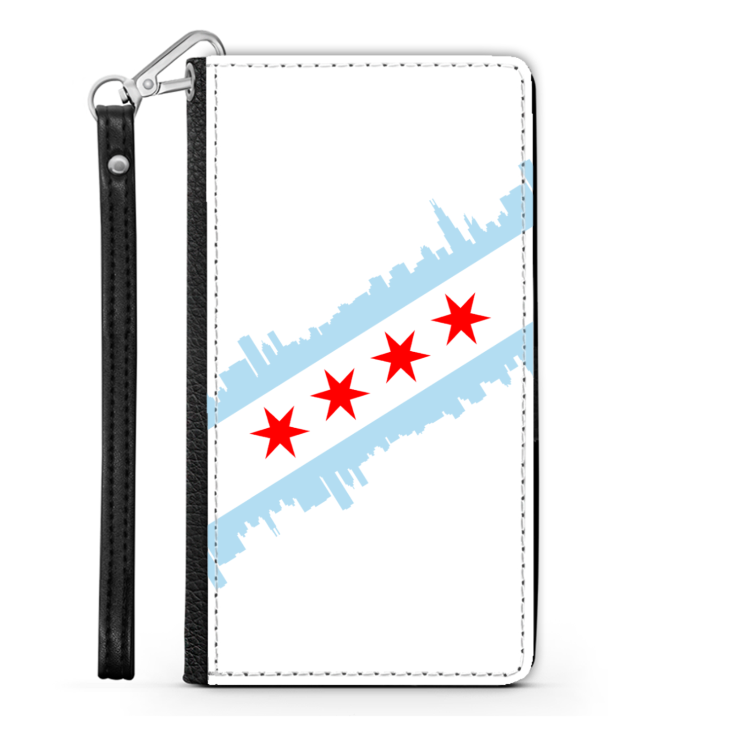 Chicago Skyline Flag Wallet Phone Case