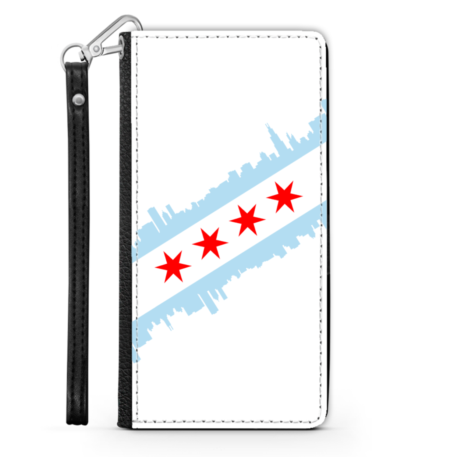 Chicago Skyline Flag Wallet Phone Case
