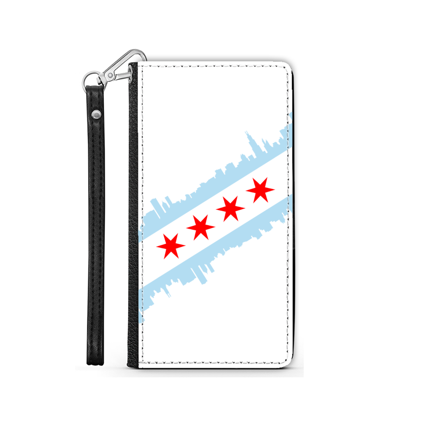 Chicago Skyline Flag Wallet Phone Case