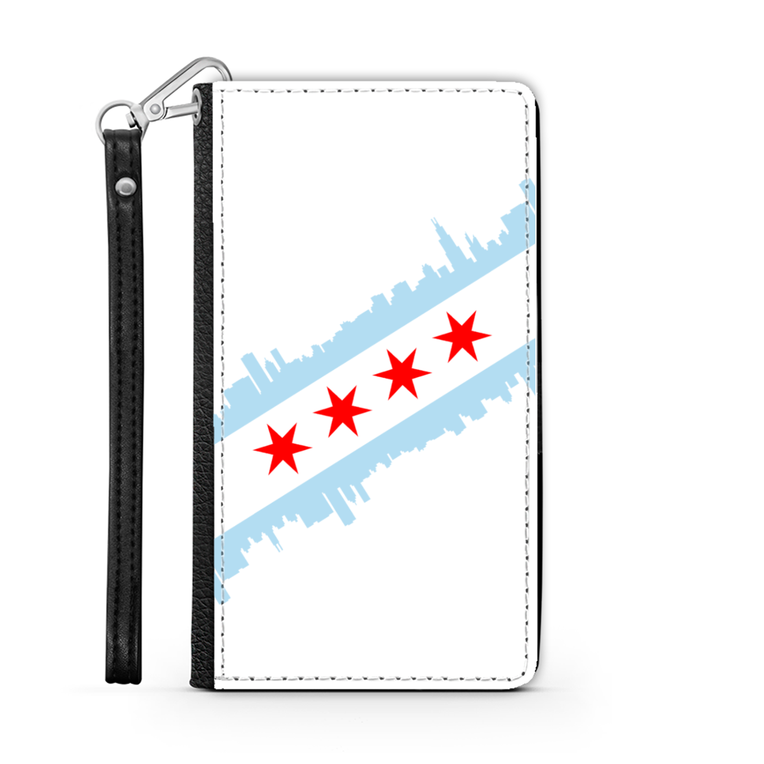 Chicago Skyline Flag Wallet Phone Case