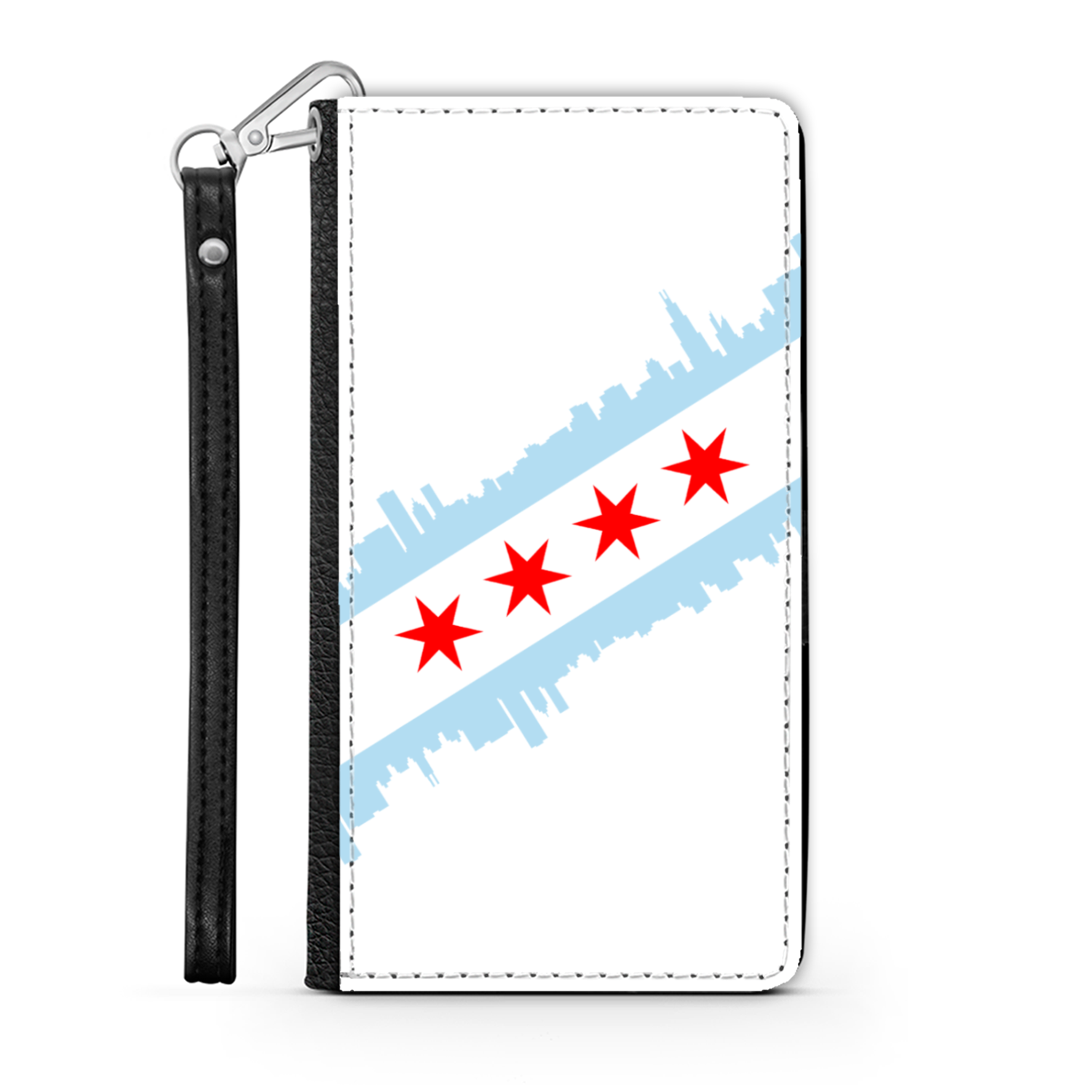 Chicago Skyline Flag Wallet Phone Case