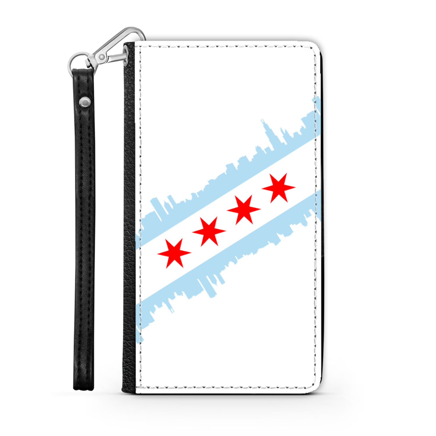 Chicago Skyline Flag Wallet Phone Case