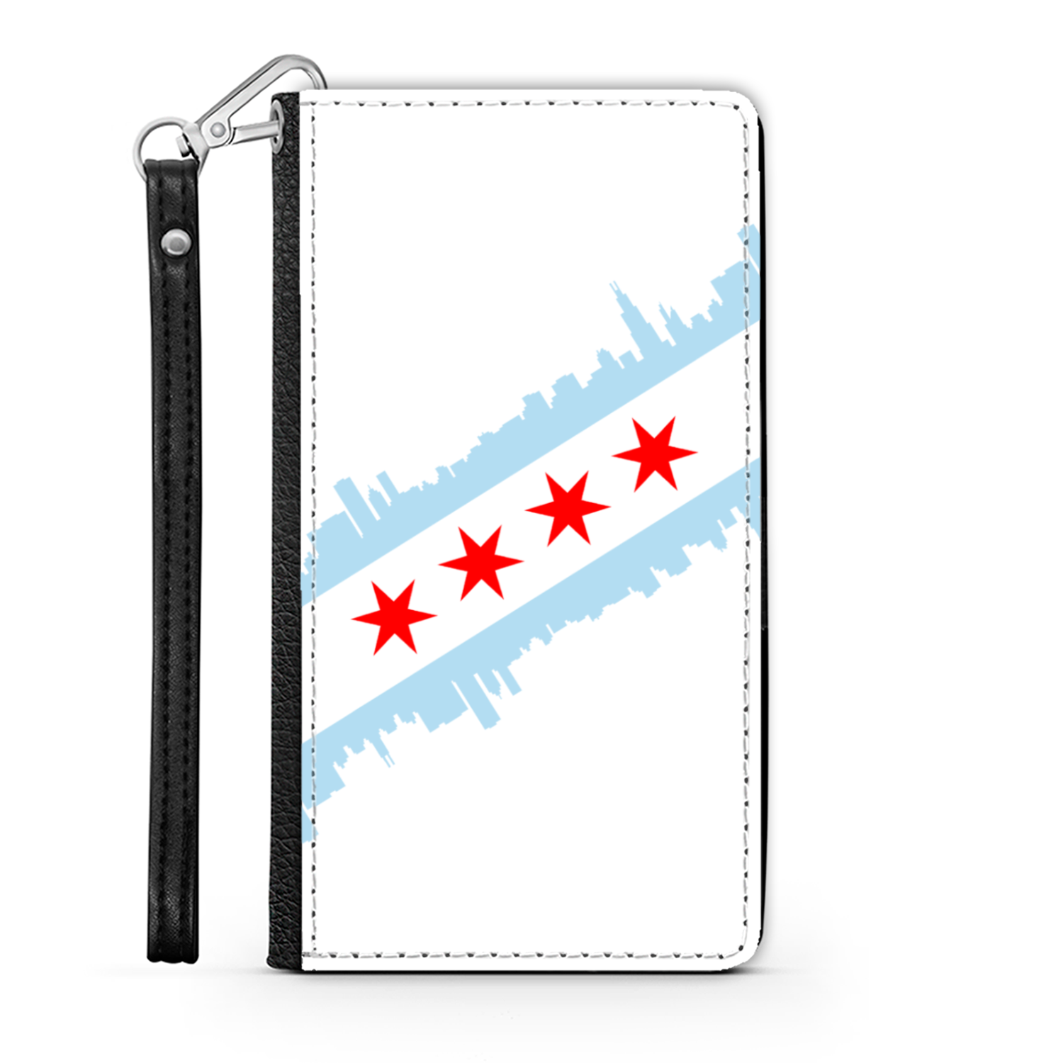 Chicago Skyline Flag Wallet Phone Case