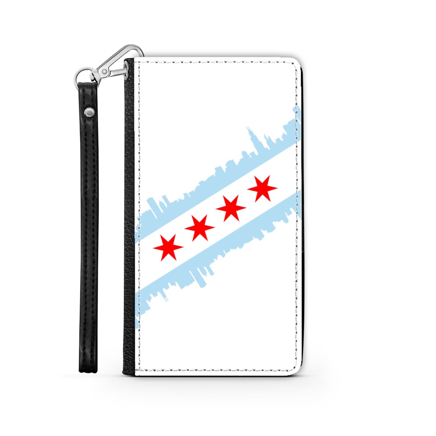 Chicago Skyline Flag Wallet Phone Case