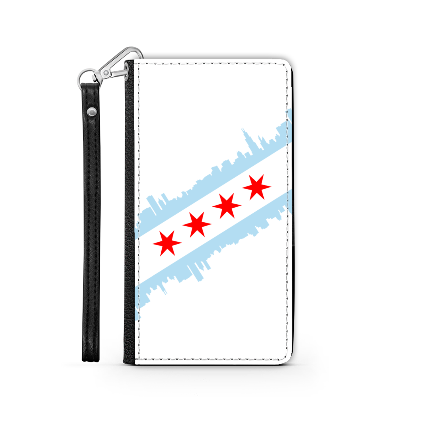 Chicago Skyline Flag Wallet Phone Case