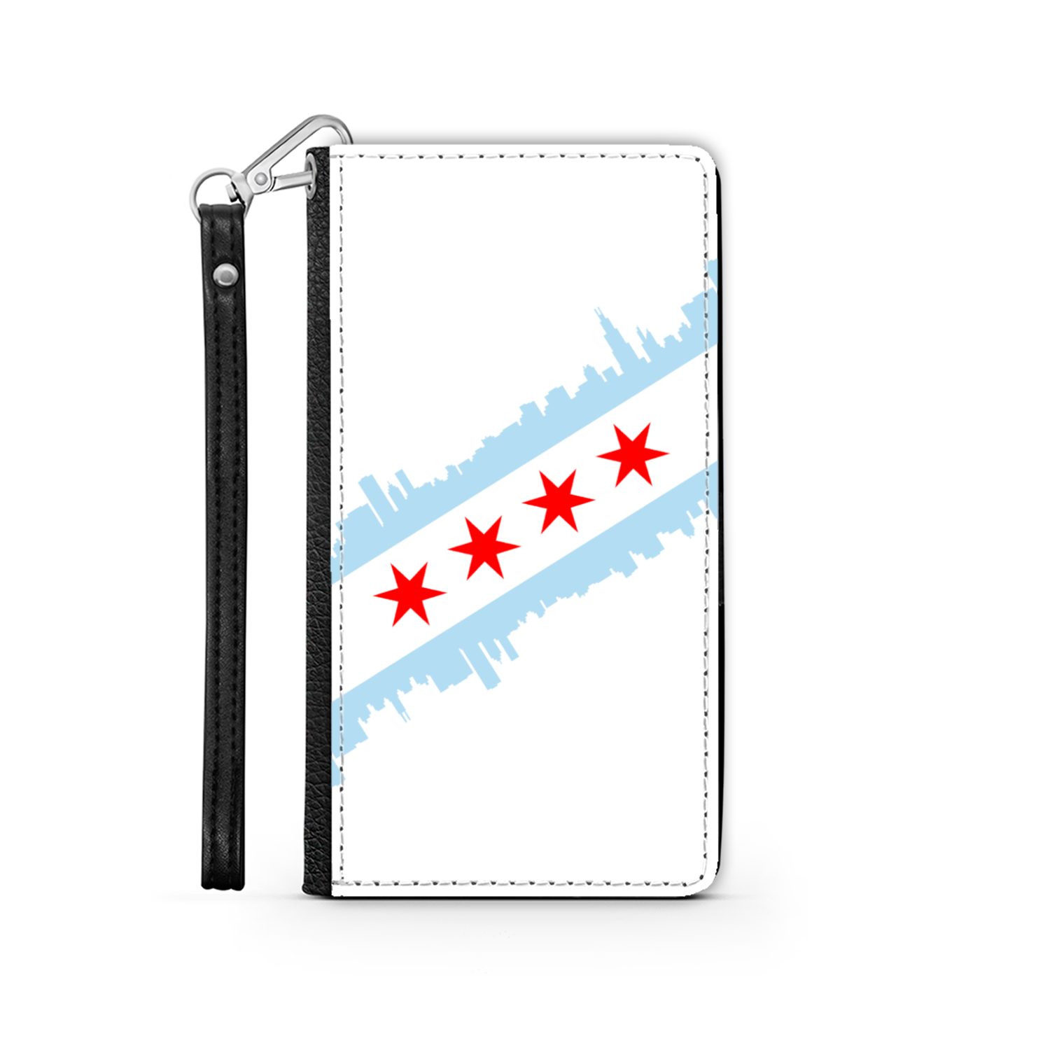 Chicago Skyline Flag Wallet Phone Case