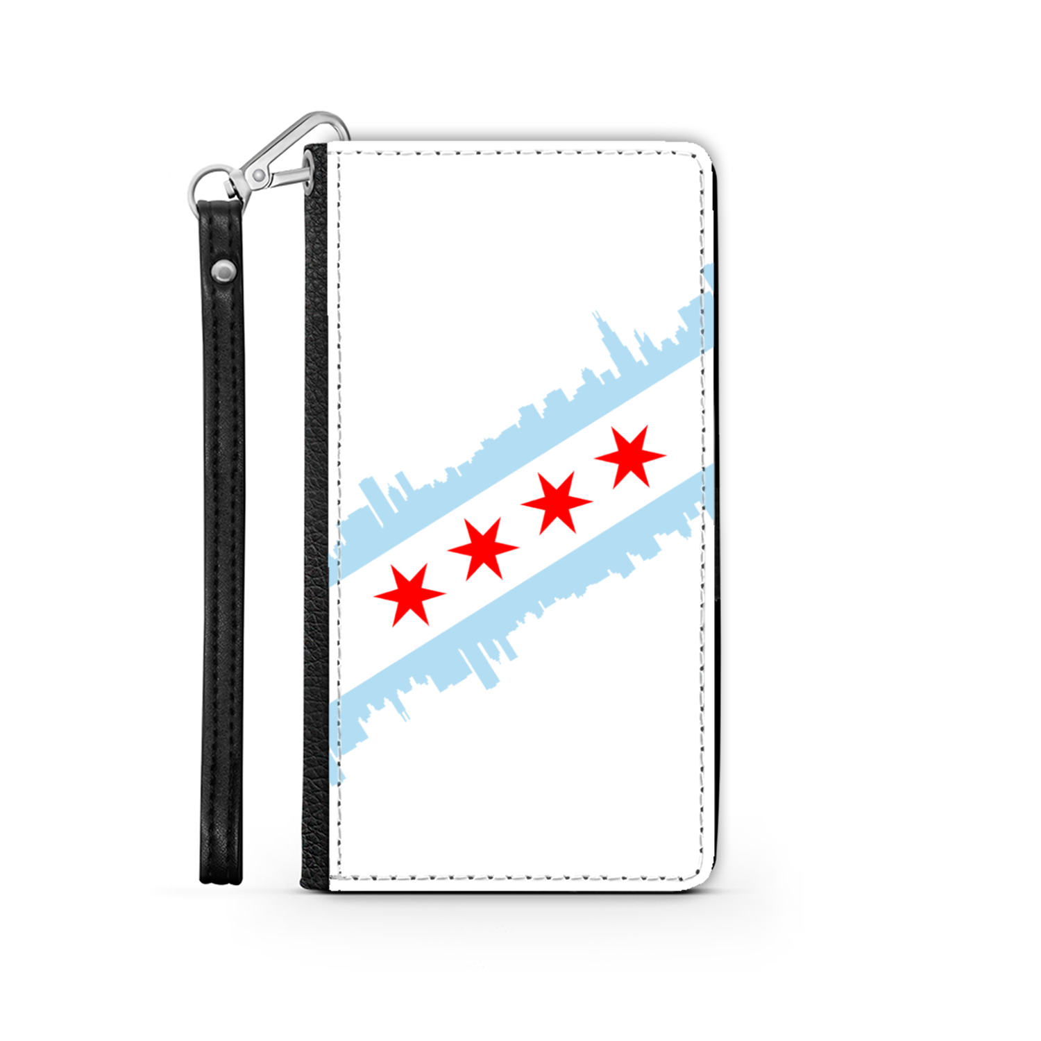 Chicago Skyline Flag Wallet Phone Case
