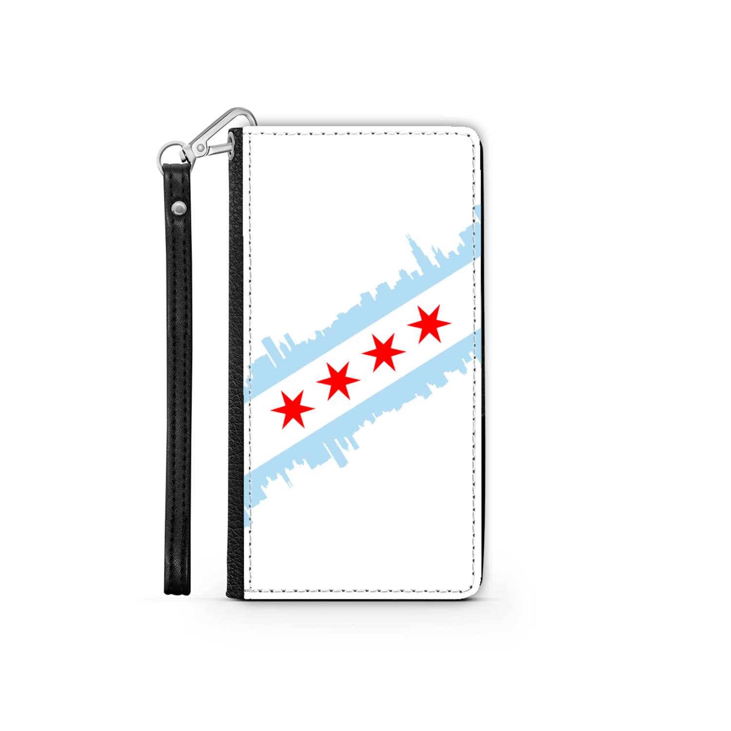 Chicago Skyline Flag Wallet Phone Case