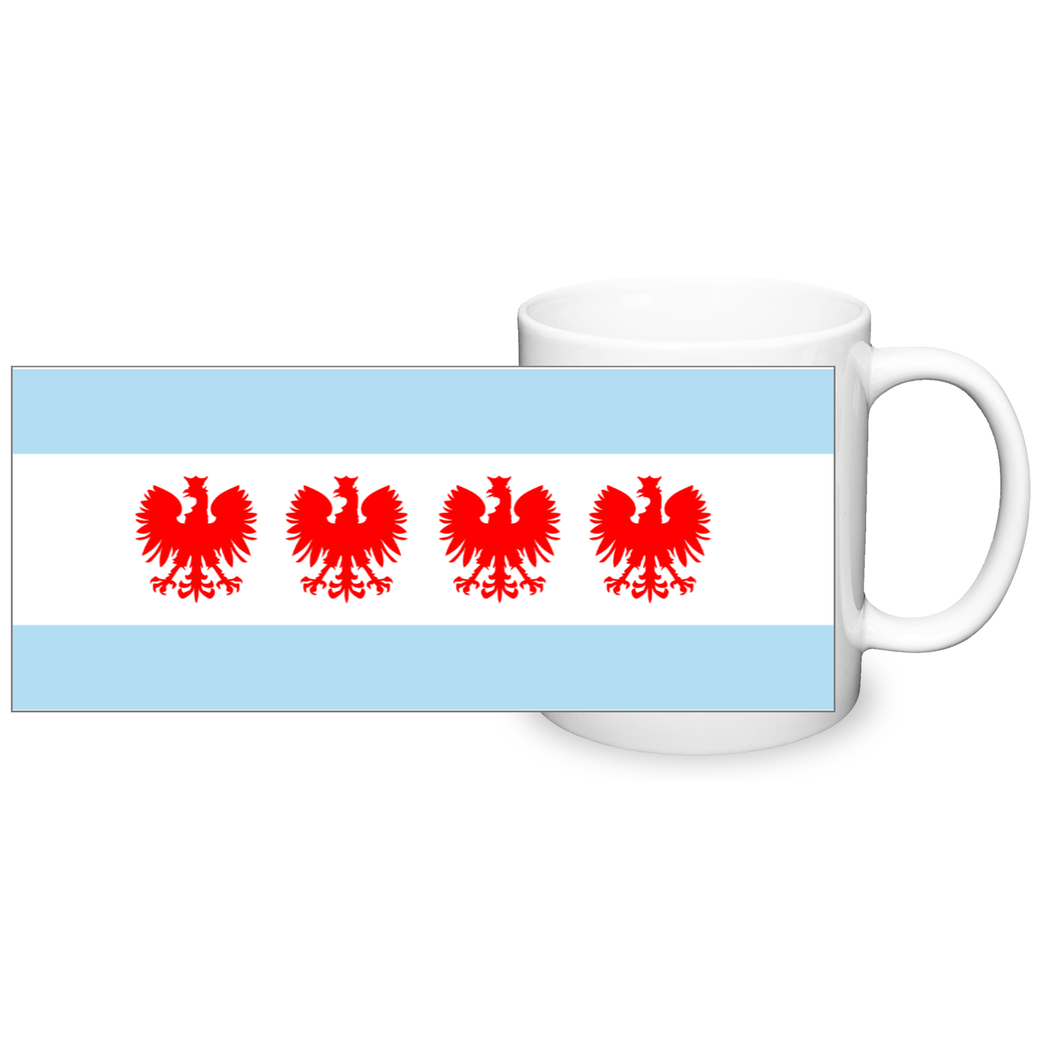 Chicago Flag Polish Four Eagle 11oz Mug