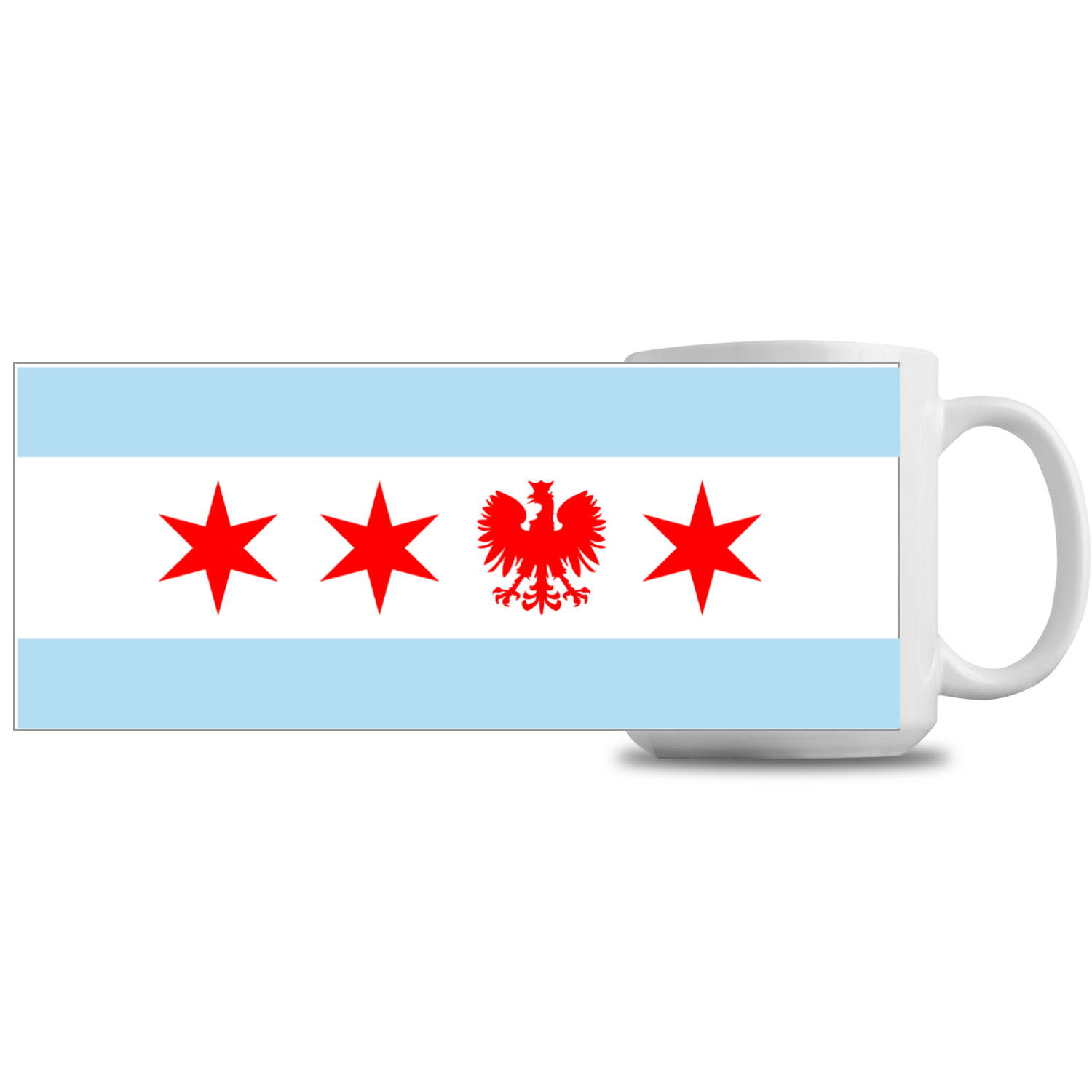 Chicago Flag Polish Single Eagle 15oz Mug