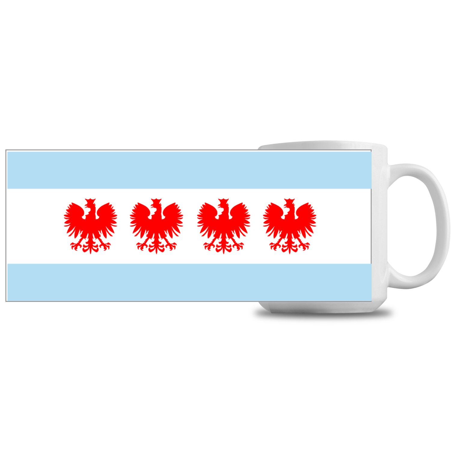 Chicago Flag Polish Four Eagle 15oz Mug