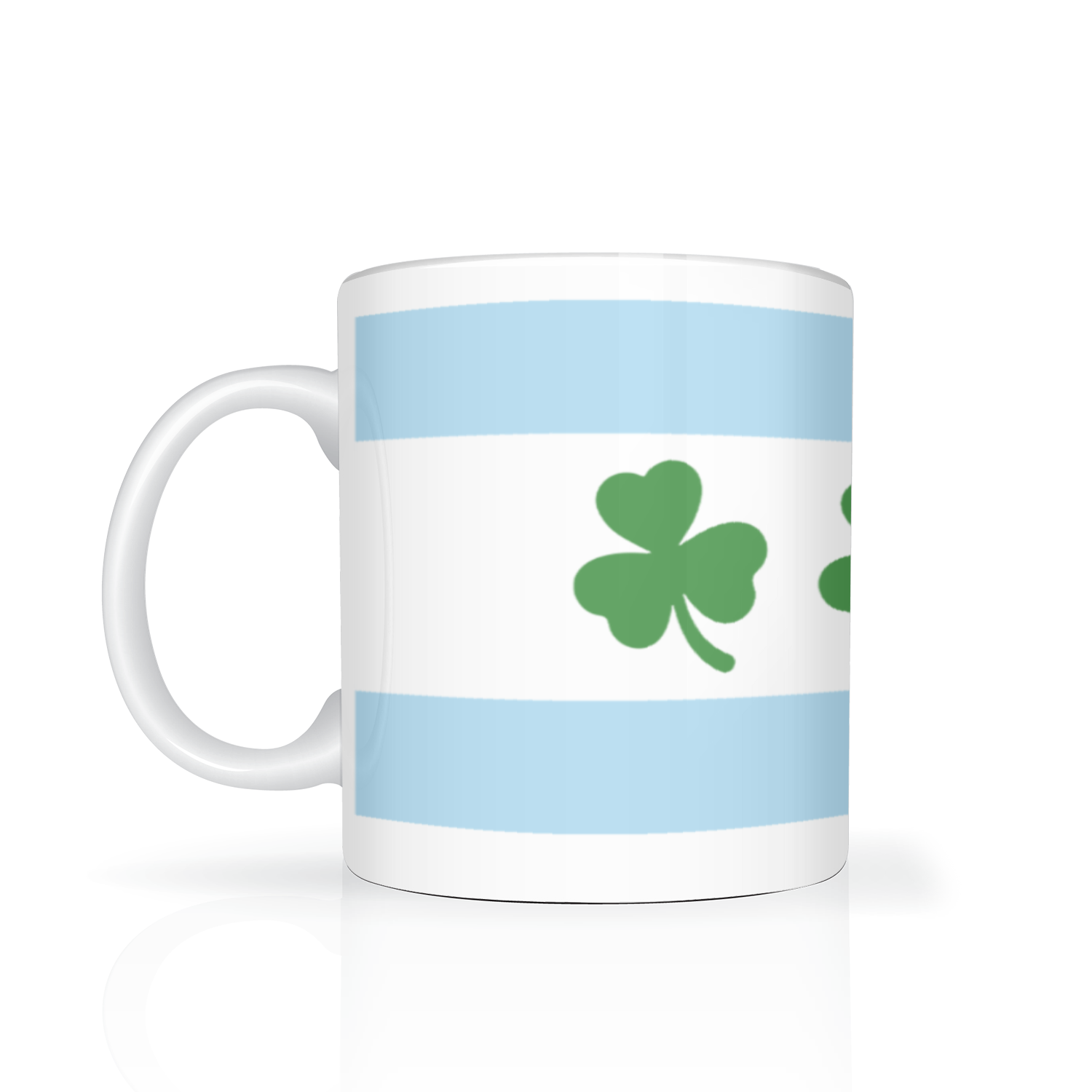 Chicago Flag Shamrock 2 Tone 11oz Mug