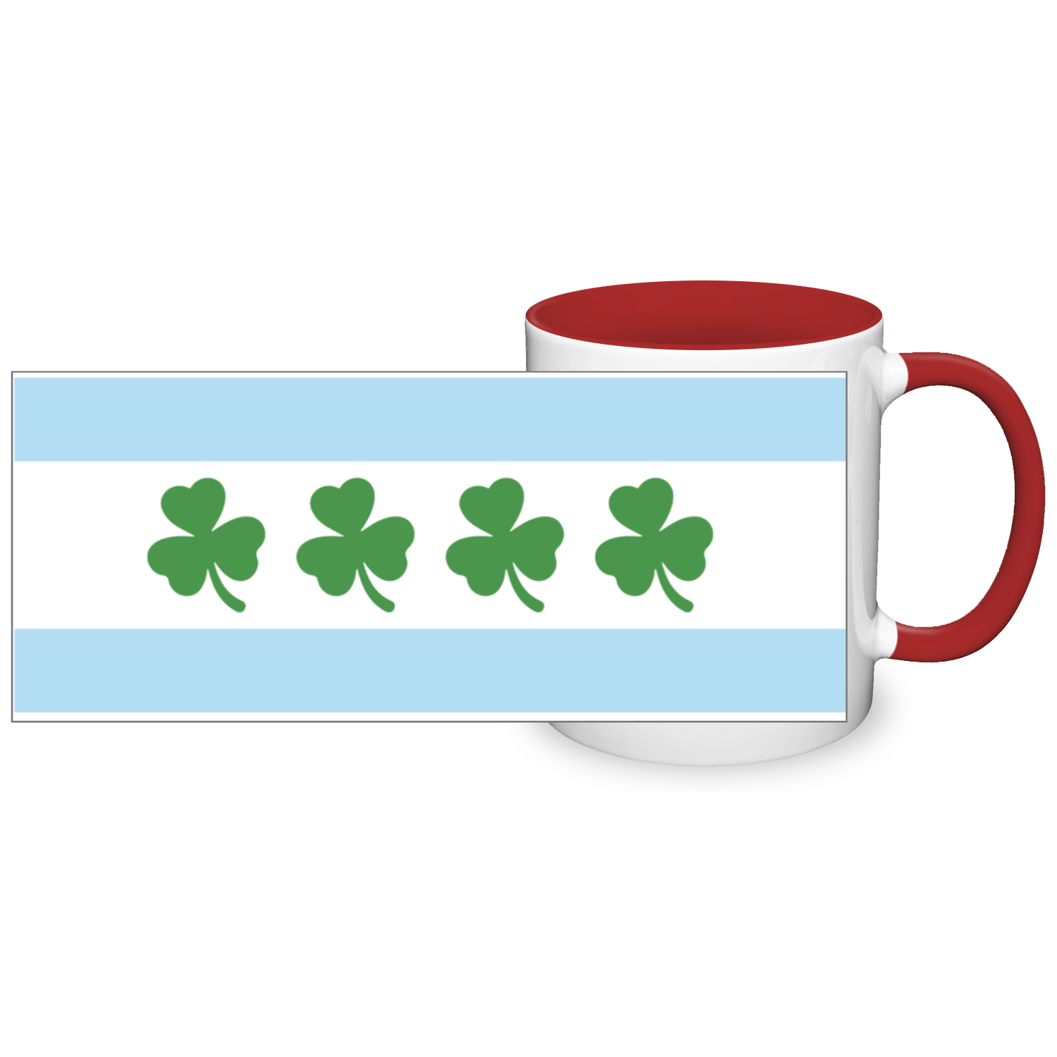 Chicago Flag Shamrock 2 Tone 11oz Mug