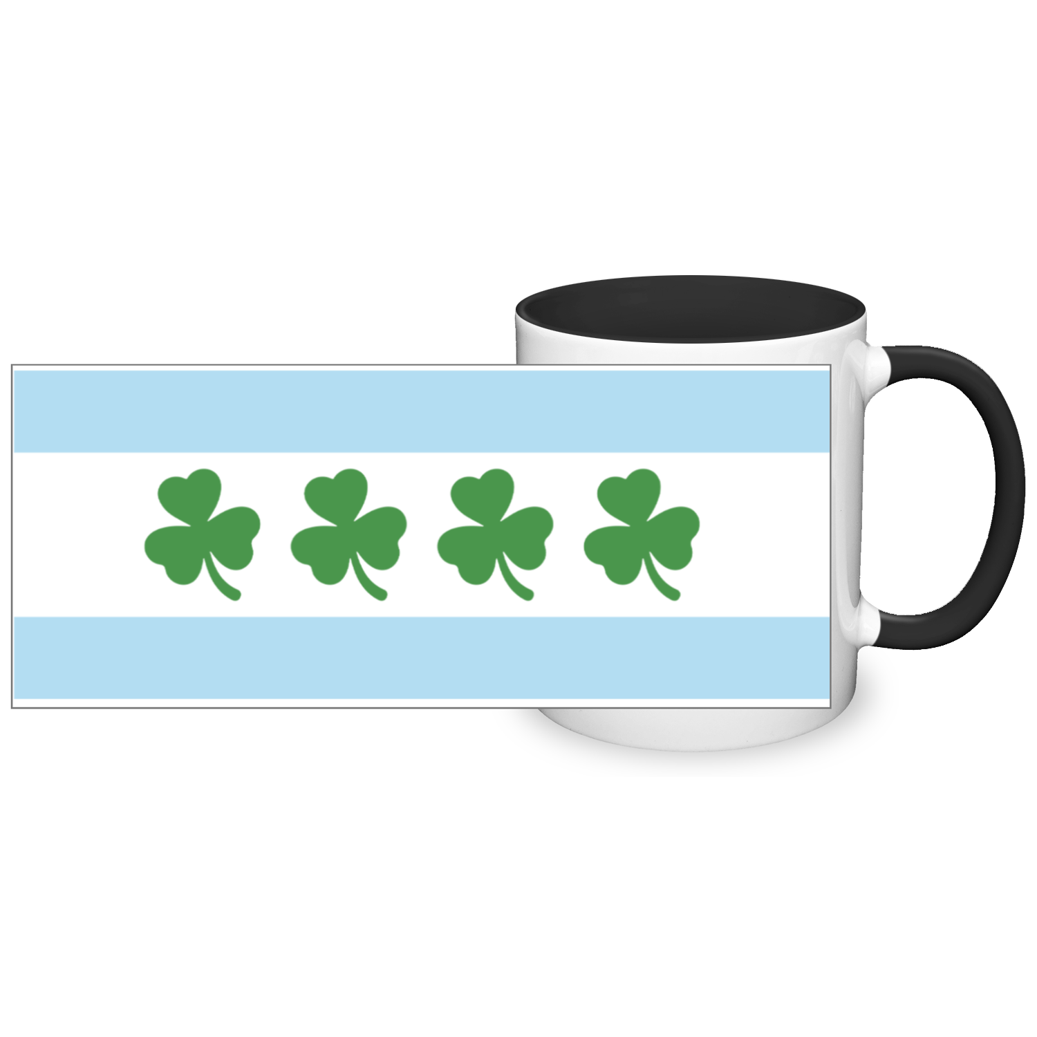 Chicago Flag Shamrock 2 Tone 11oz Mug