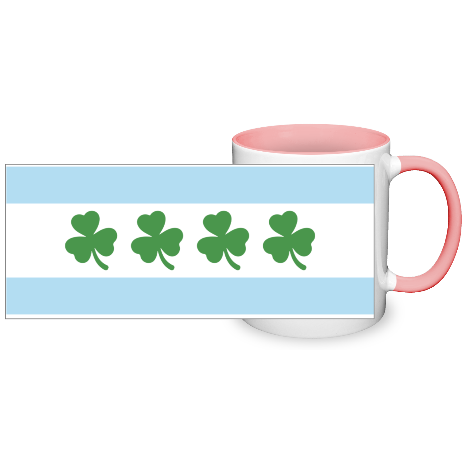 Chicago Flag Shamrock 2 Tone 11oz Mug