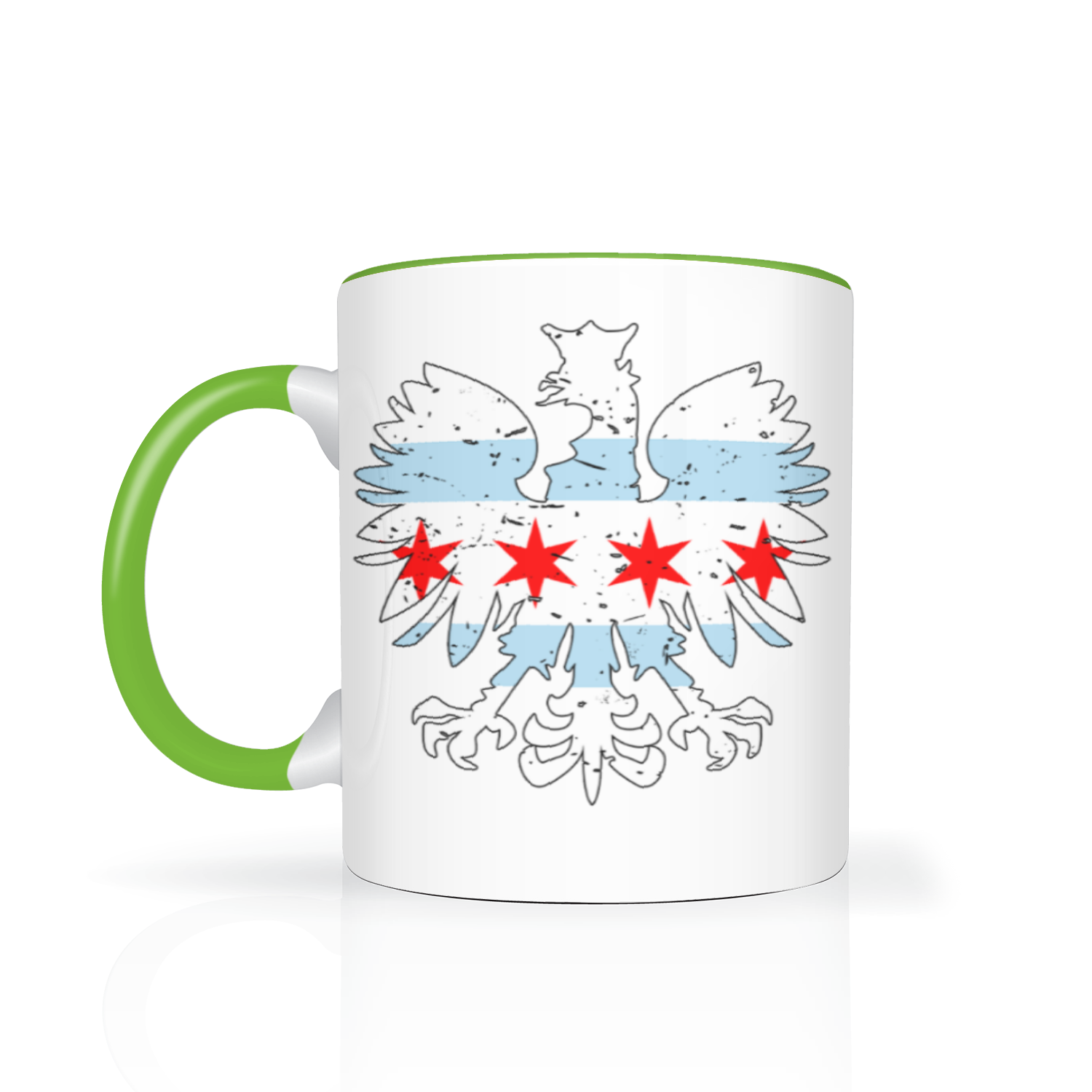 Chicago Flag Polish Eagle 2 Tone 11oz Mug
