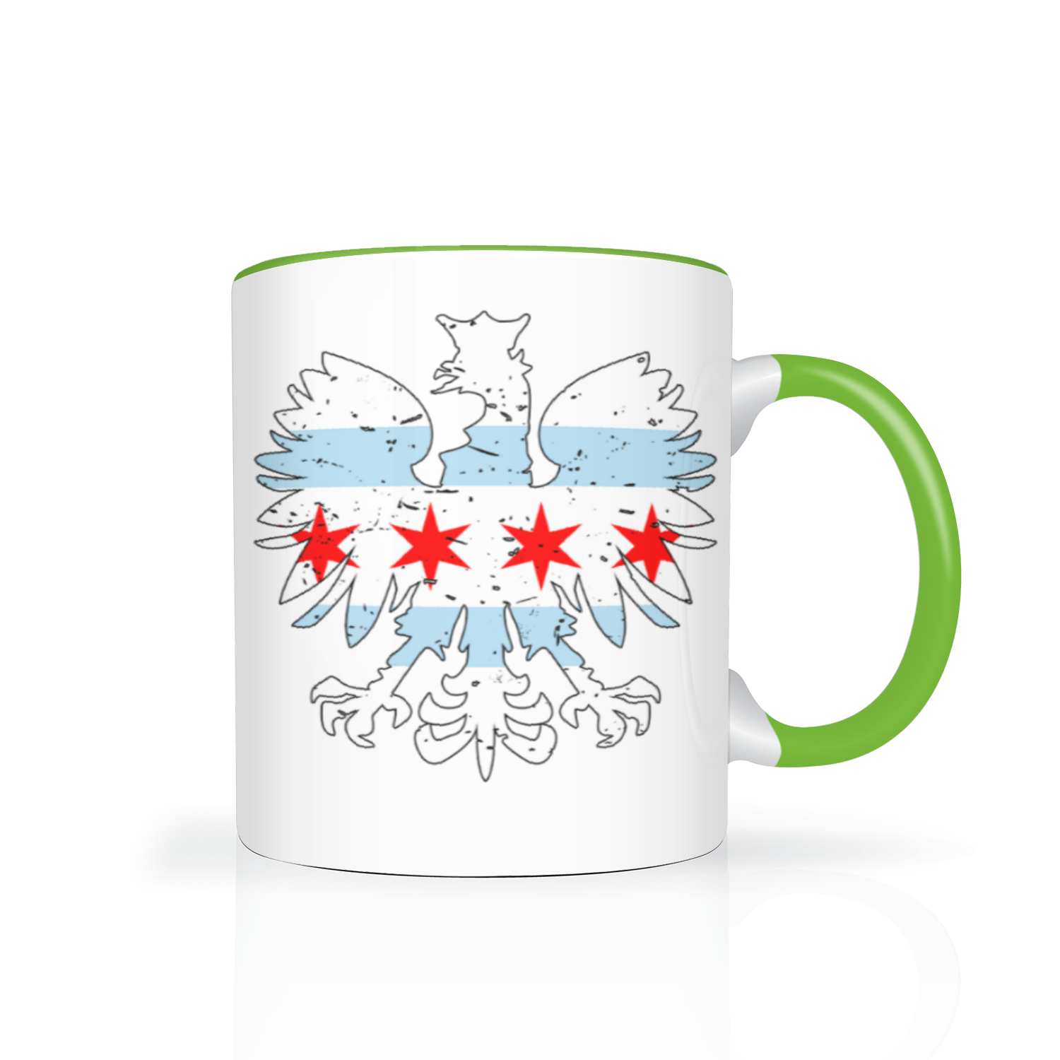 Chicago Flag Polish Eagle 2 Tone 11oz Mug